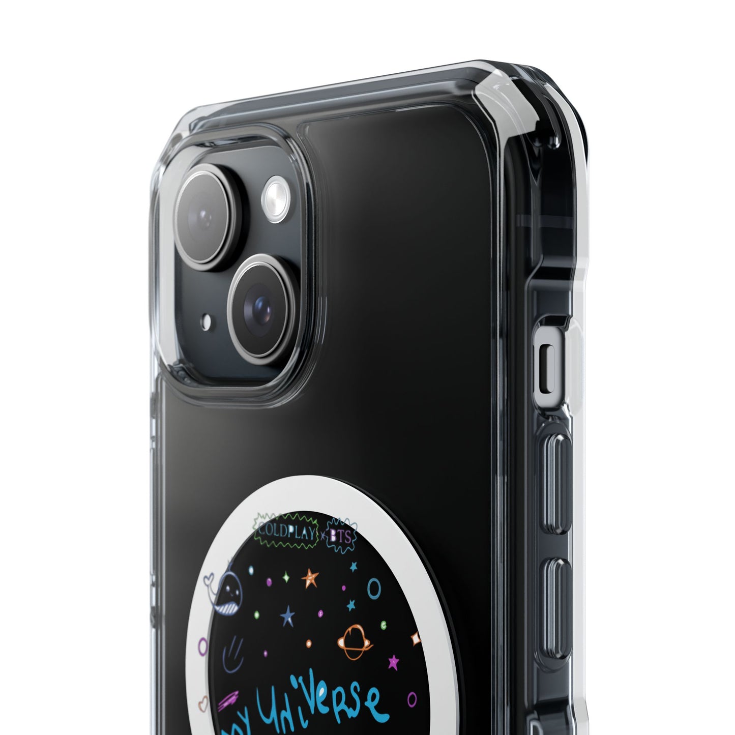 Neon Space Doodles Magnetic Clear Impact case