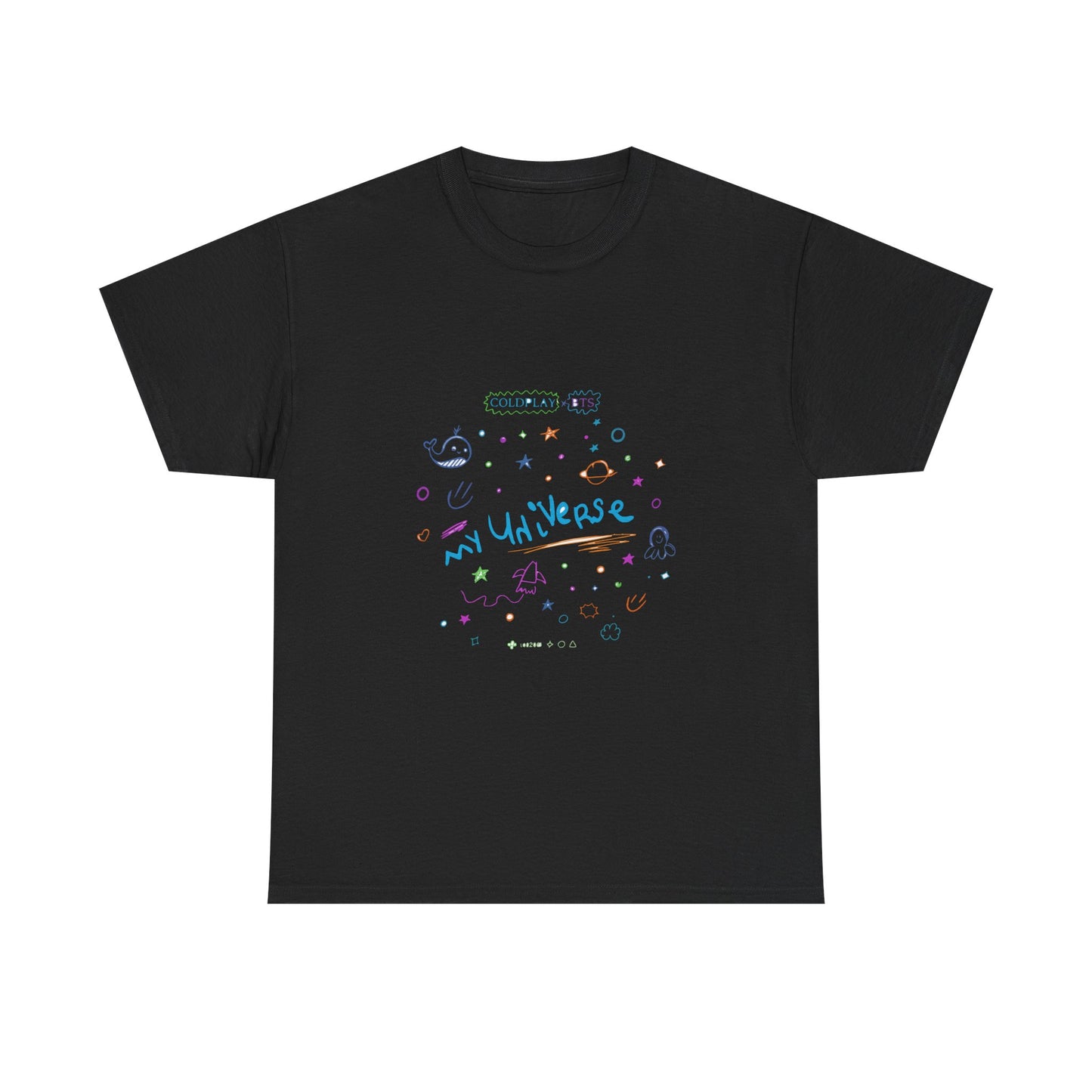 Neon Space Doodles Unisex Cotton Tee