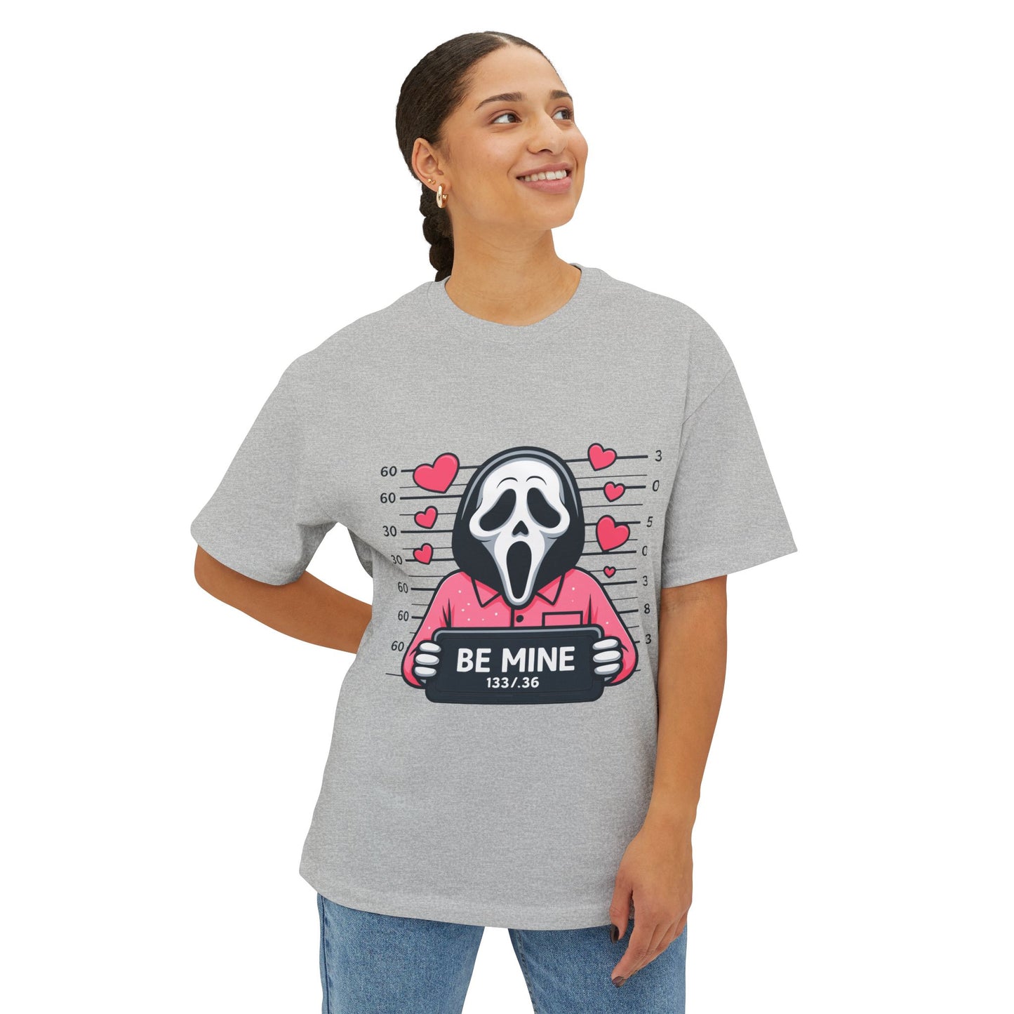 Oversized boxy Tee – Snazzy Be mine Edition
