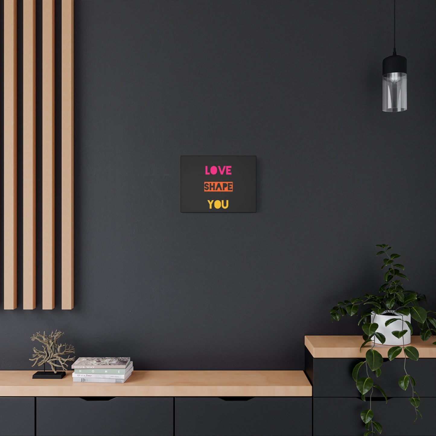 Orange Divide Symbol Matte Canvas