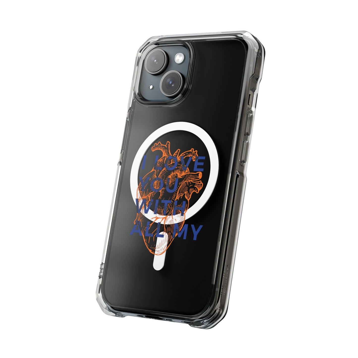All My Heart Anatomical Art Magnetic Clear Impact case