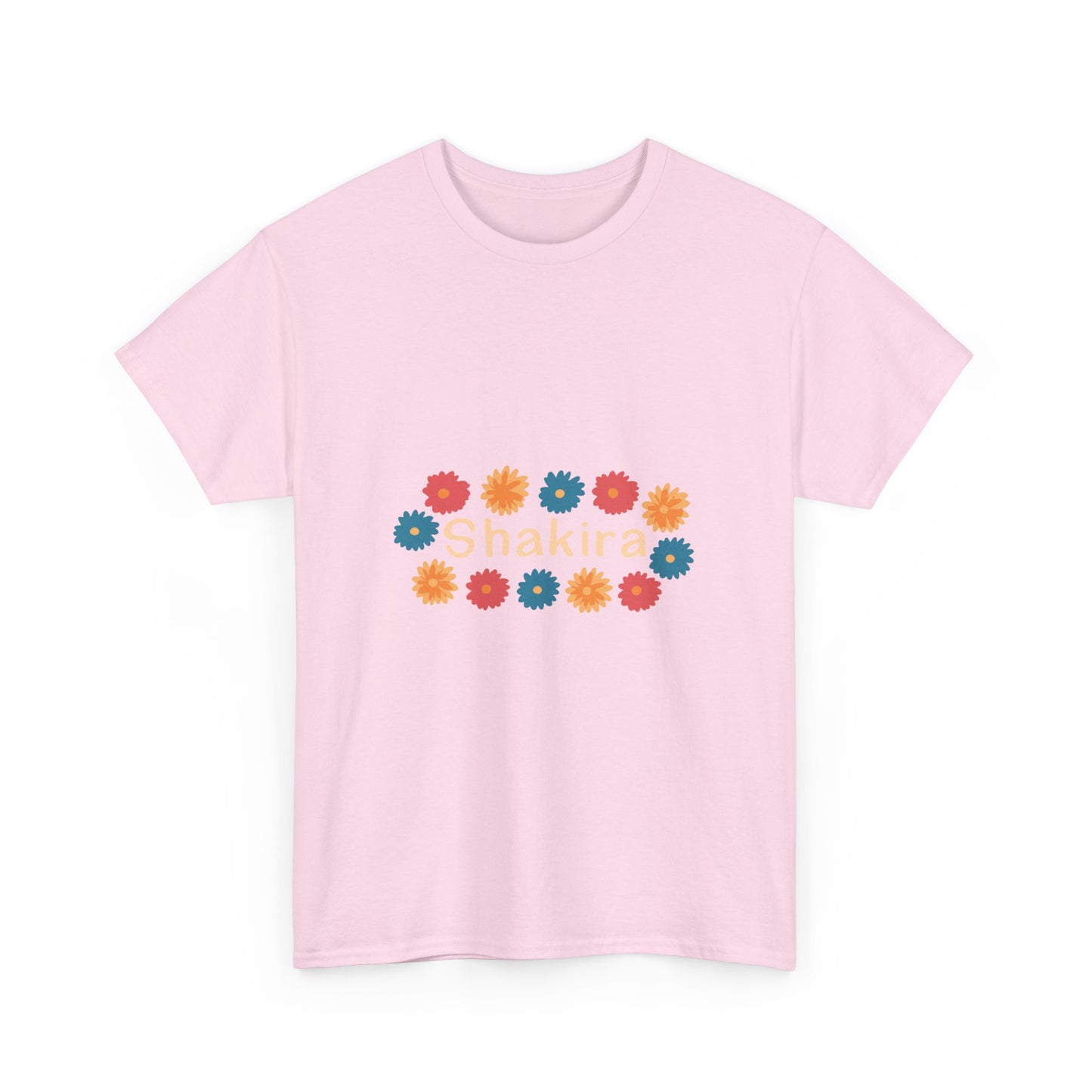Retro Floral Groove Unisex Heavy cotton tee