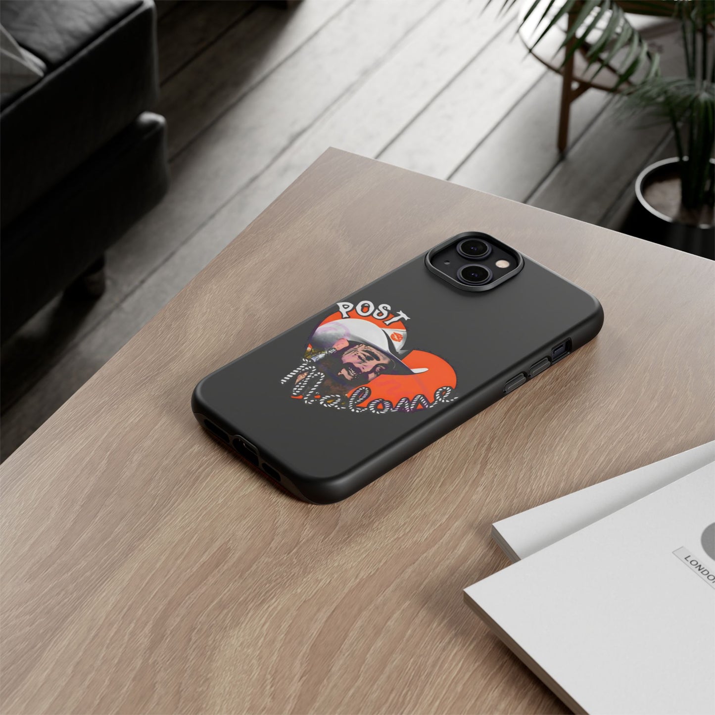 Tough iPhone Case (12–16 Pro Max) – Post Malone Heart Design