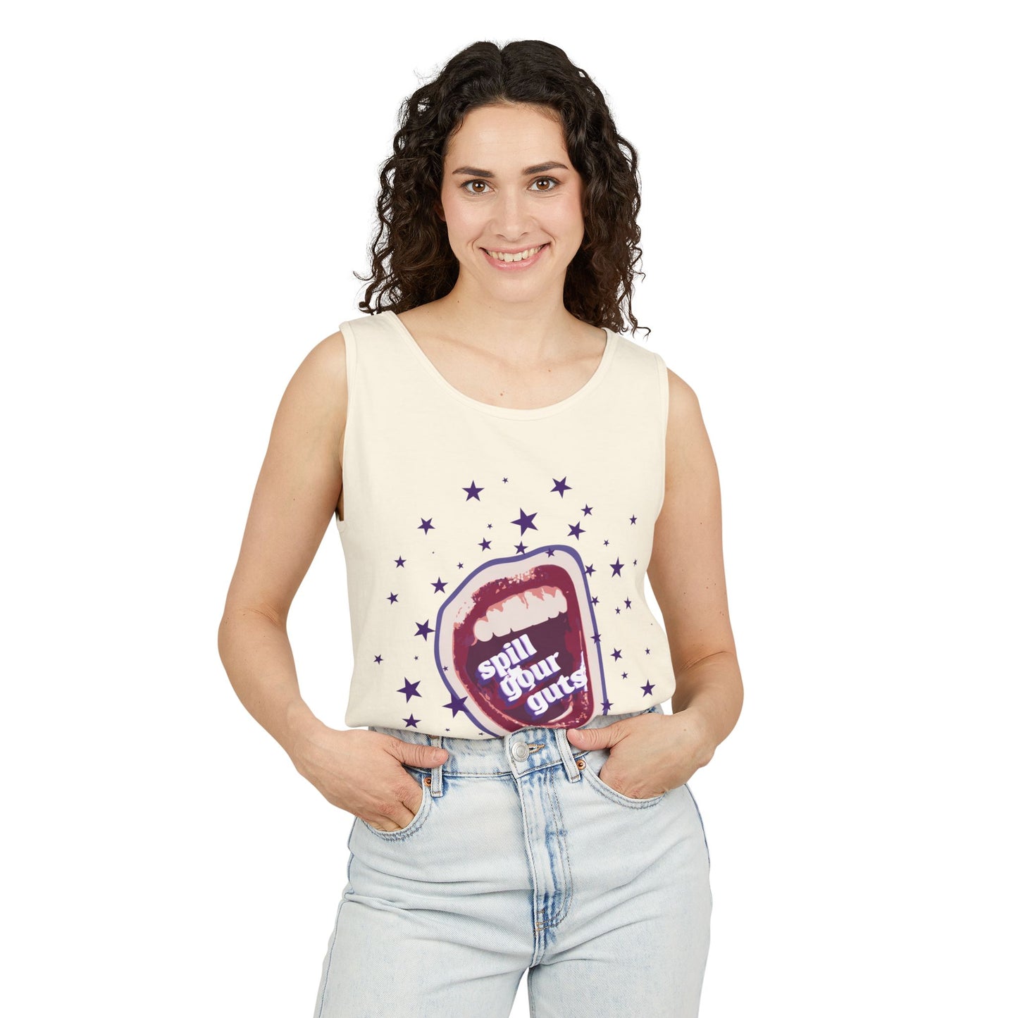 Spill Your Guts Scream-Dyed Tank Top