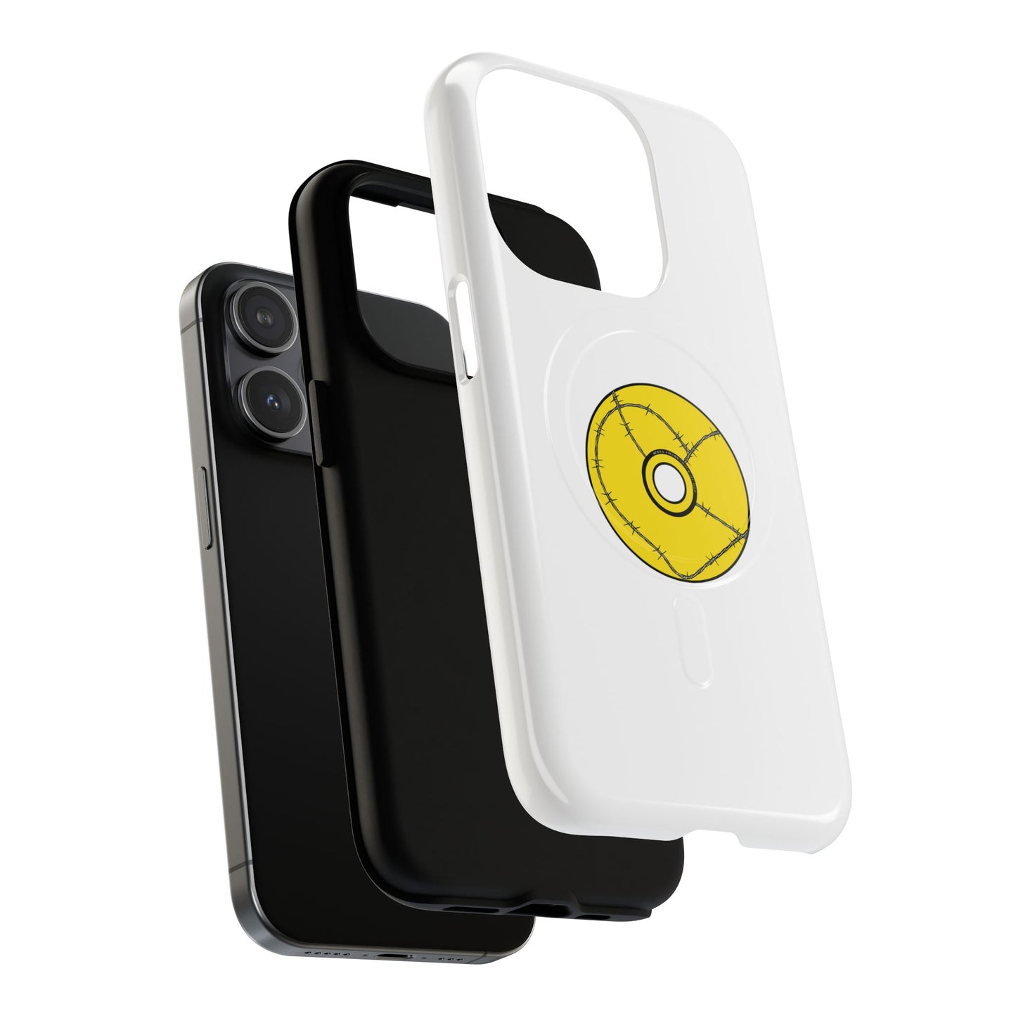 Minimalist Black Disc Outline Tough Magnetic Case
