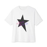 Retro Groove Script Unisex Oversized Boxy tee