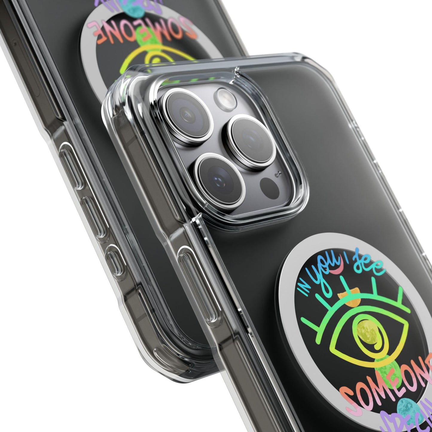 Rainbow Lunar Phases Magnetic Clear Impact case