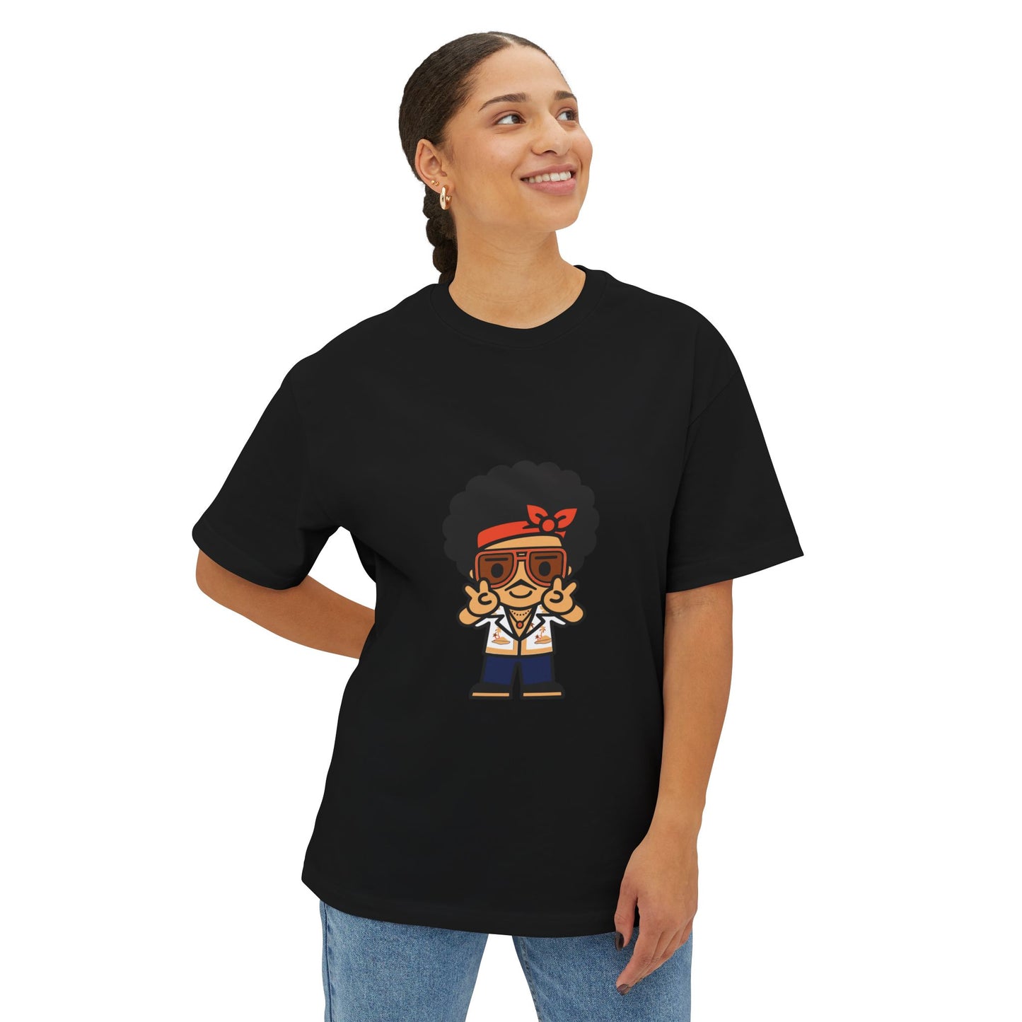Afro Disco Mood Unisex Oversized Boxy Tee
