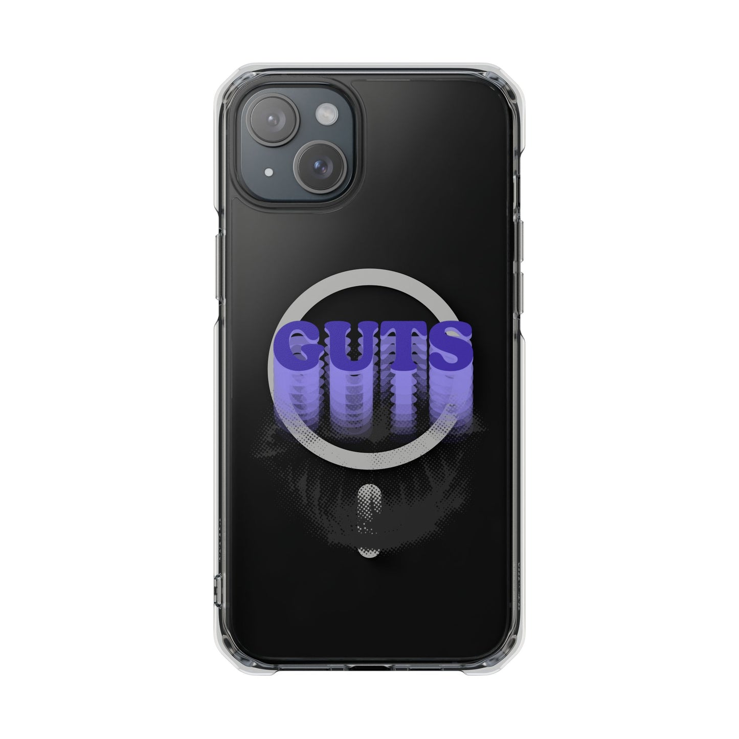 Guts Drip Effect Halftone Magnetic Clear Impact Case