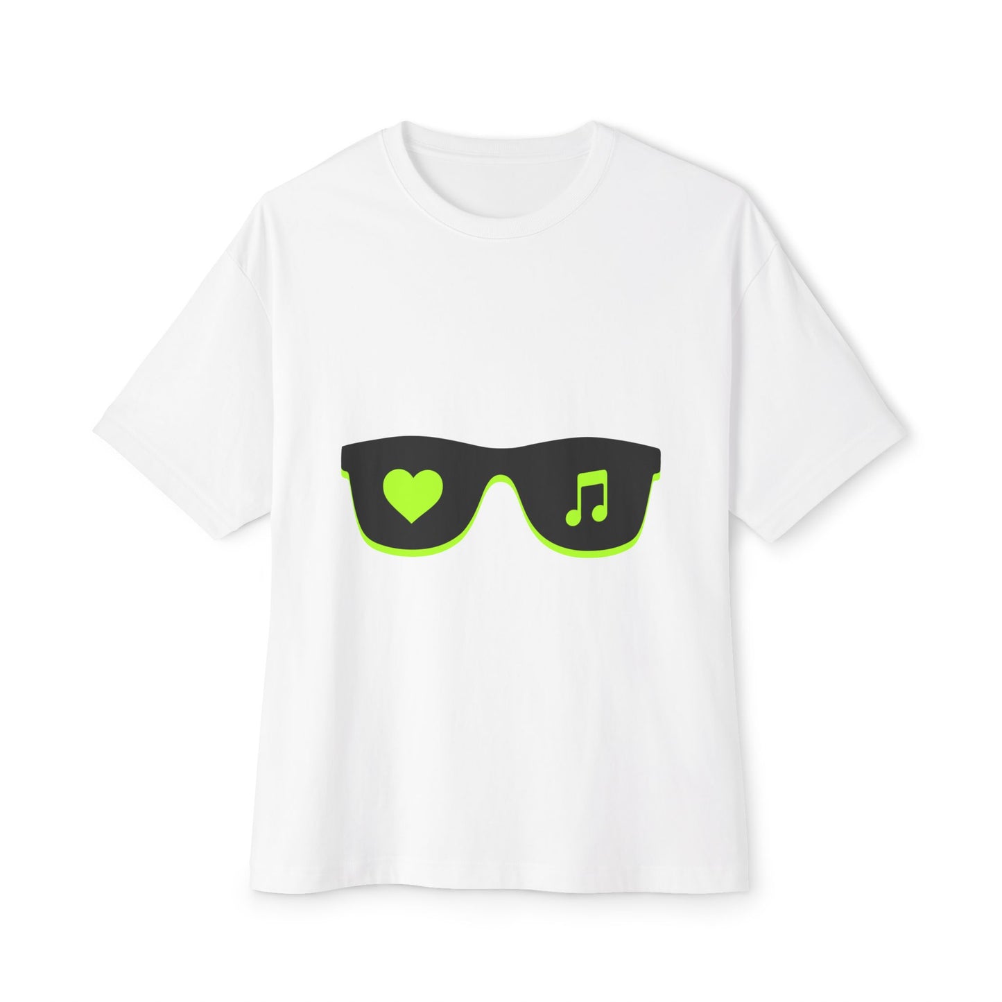Neon Love Notes Unisex Oversized Boxy tee