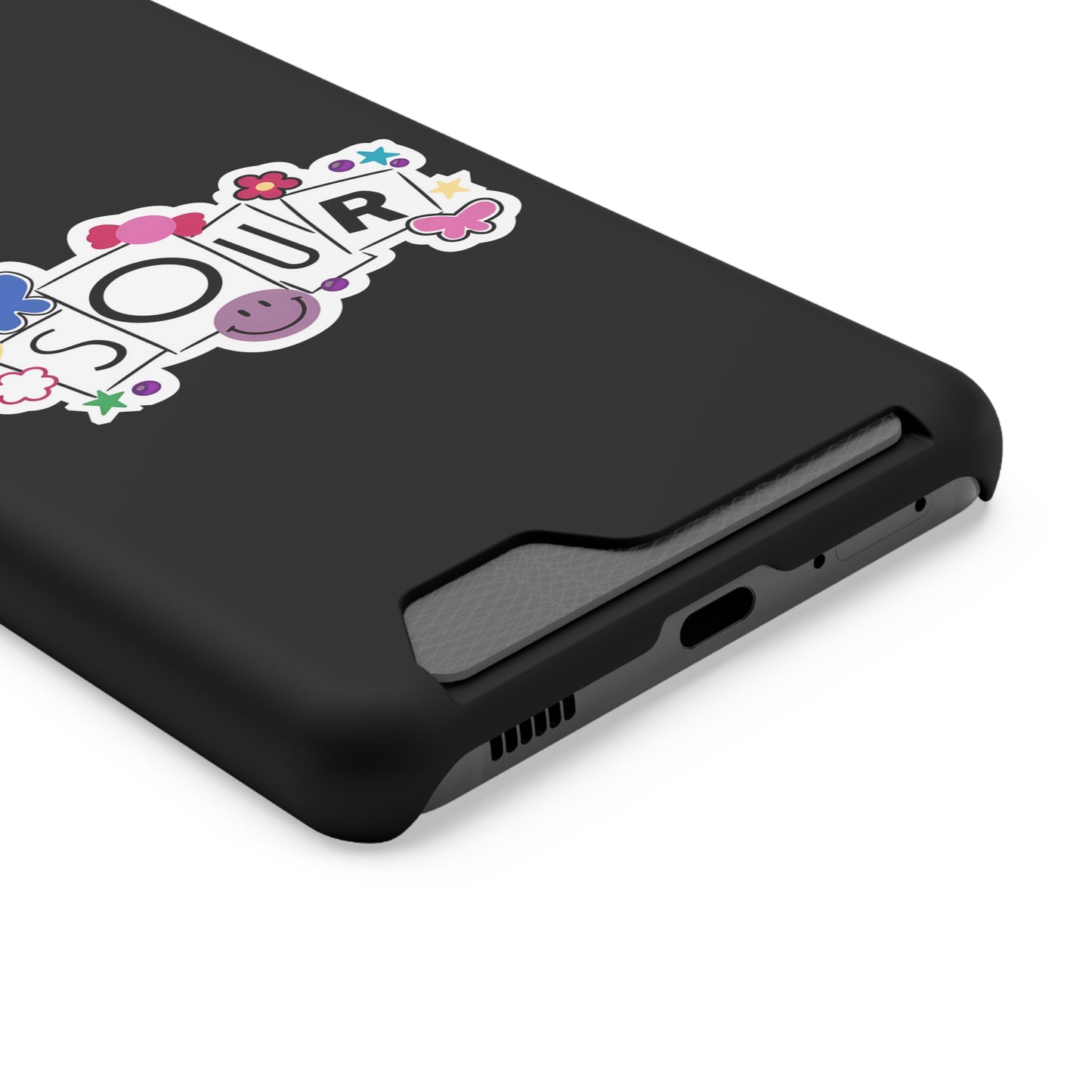 Phone Case + Card Holder For Samsung S21 to S22 – Olivia Rodrigo Sour | Black Edition