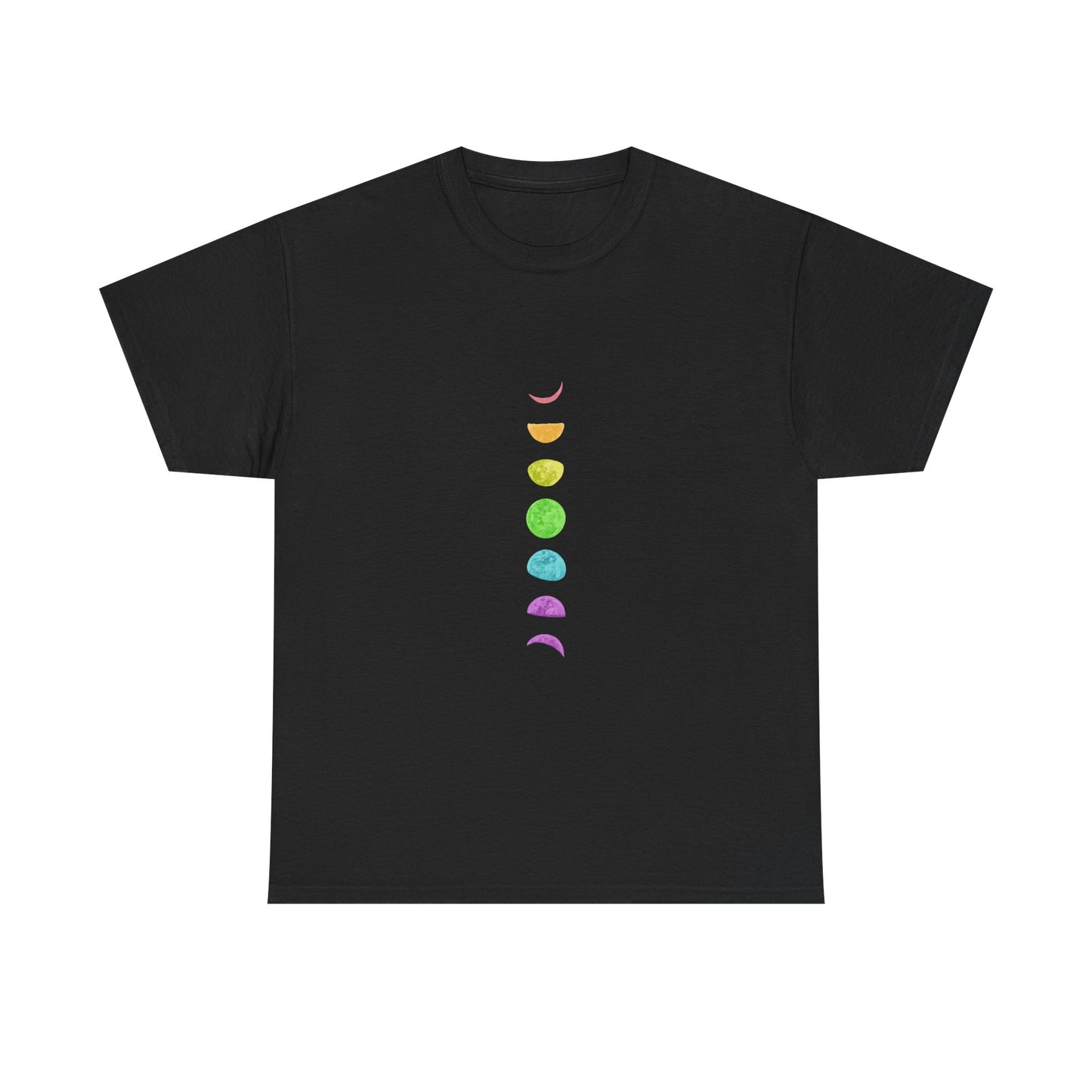 Rainbow Lunar Phases Unisex Cotton Tee