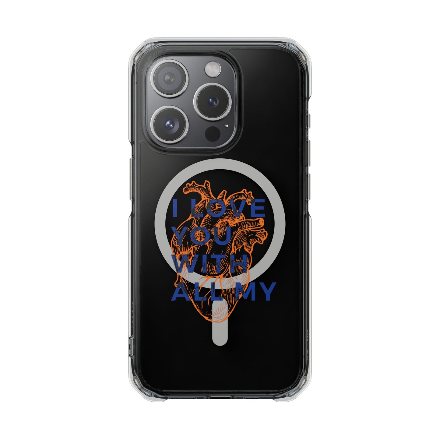 All My Heart Anatomical Art Magnetic Clear Impact case