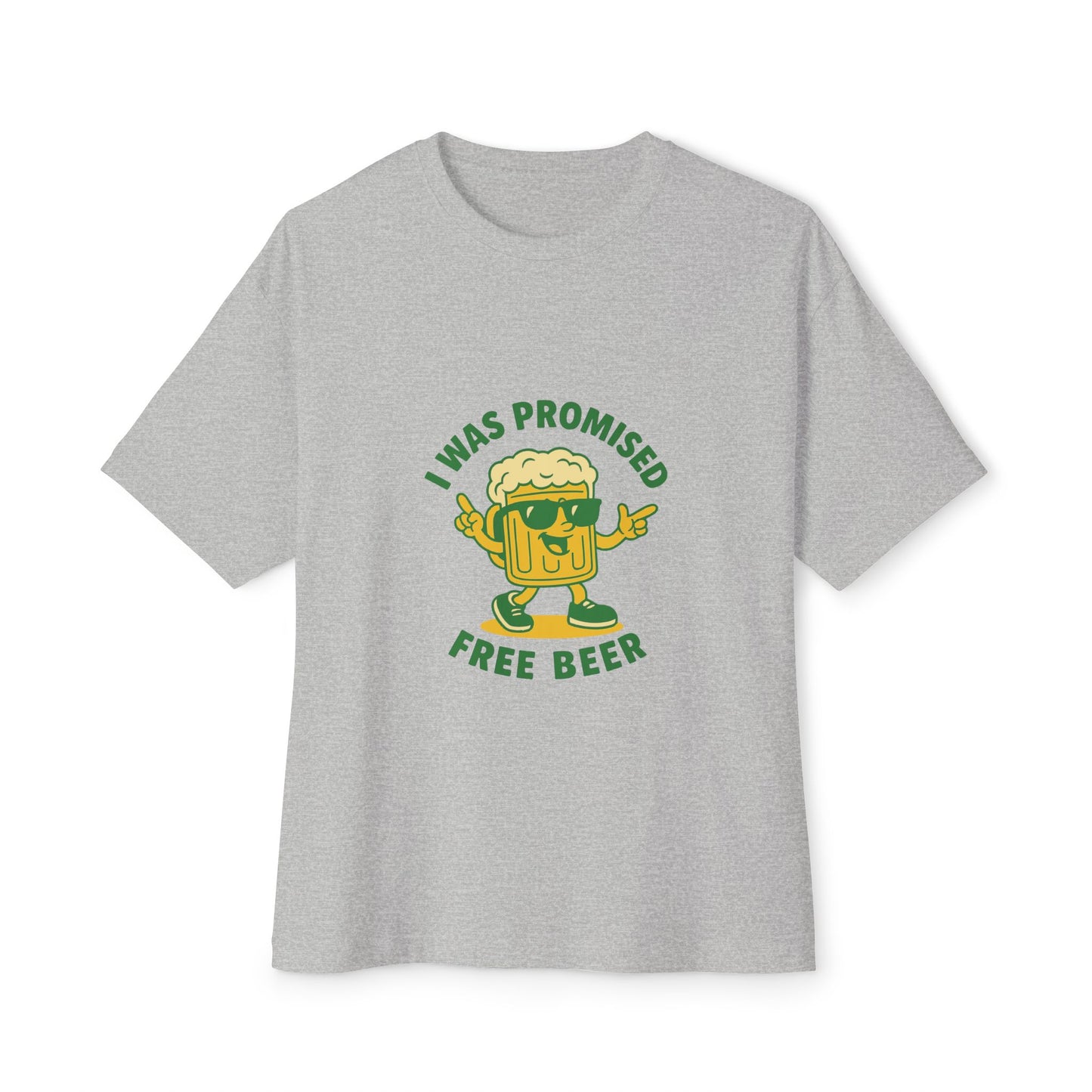 Unisex Oversized Tee – Snazzy Free Beer Edition