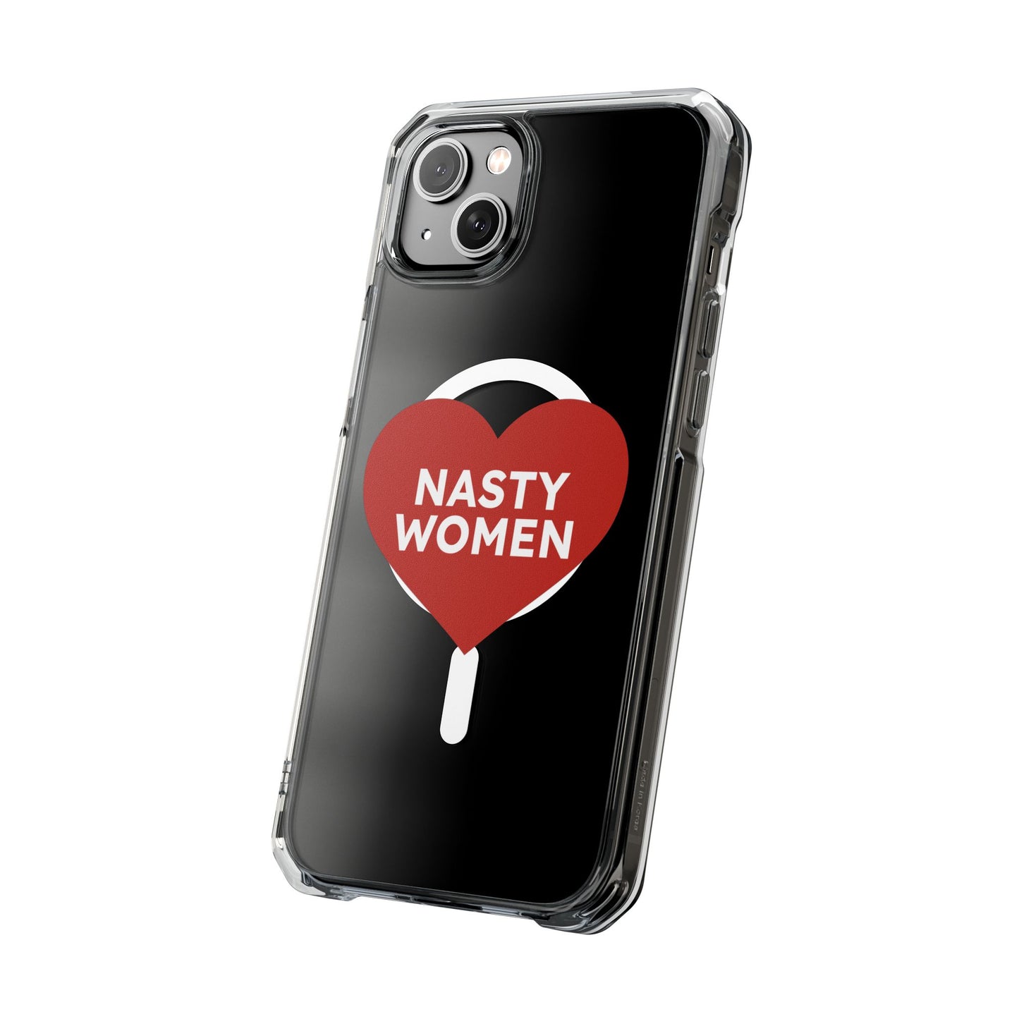 Nasty Women Heart Magnetic Clear Impact cases