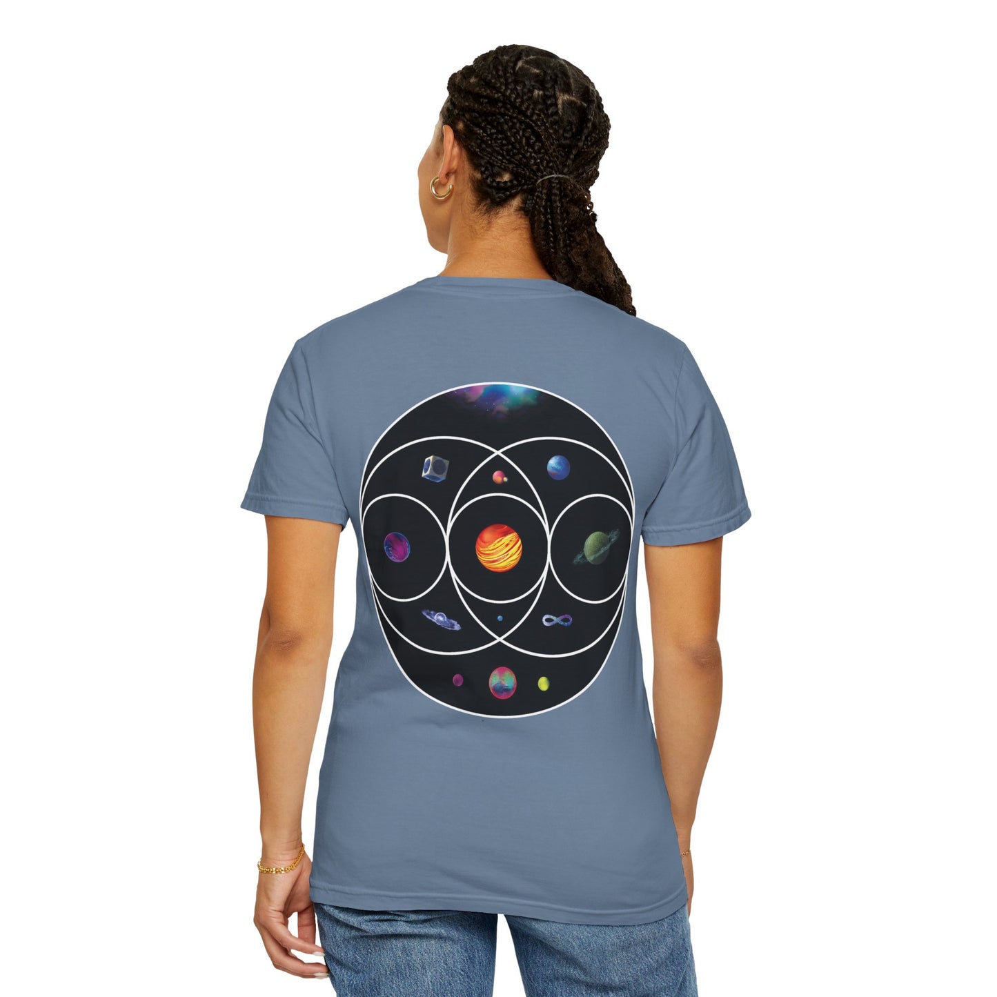 Unisex Garment-Dyed T-Shirt Inspired by Coldplay’s Illustration Concept_B
