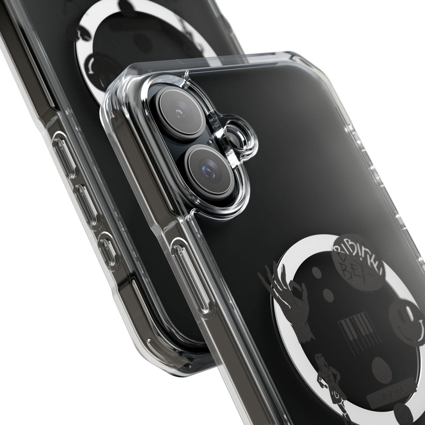 Ocean Wave with Heart Outline Magnetic Clear Impact Case