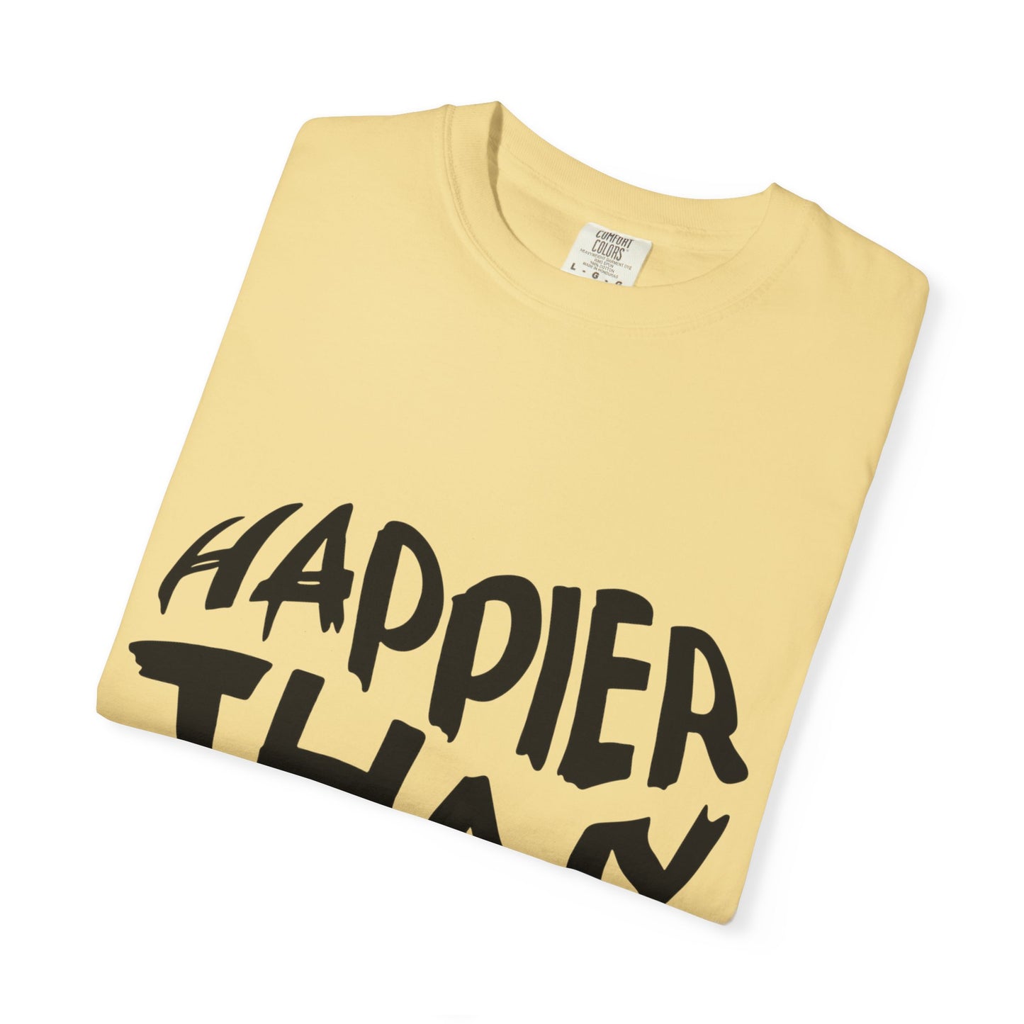 Happier Heart Lettering Unisex Dyed T-shirt