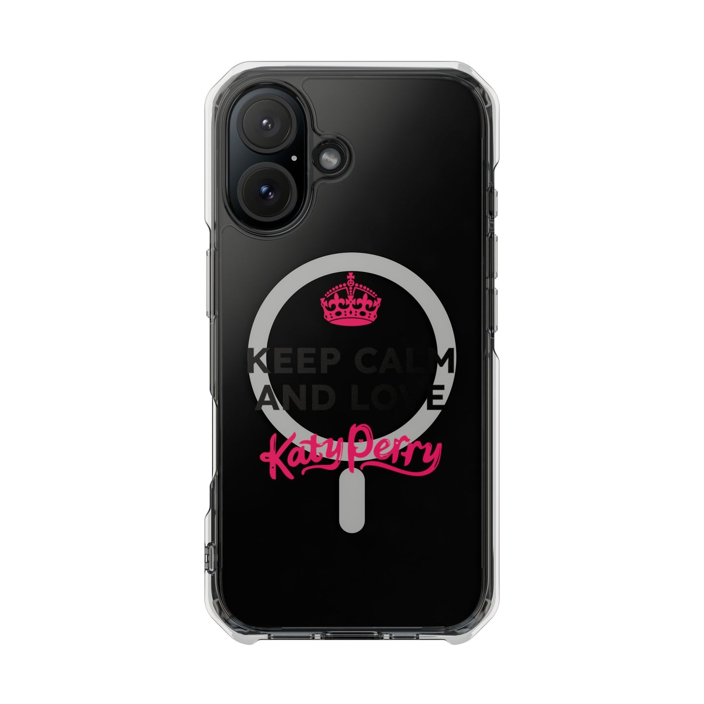 Crown over Katy Perry Signature” Magnetic Clear Impact cases
