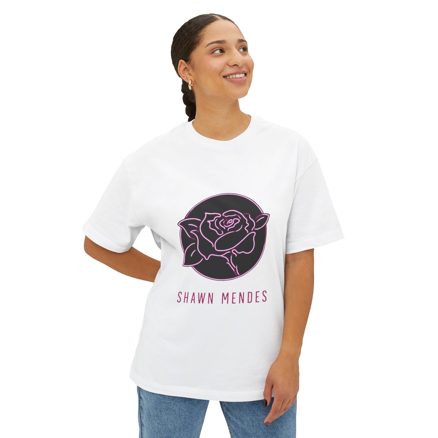Neon Bloom Unisex Oversized Boxy Tee