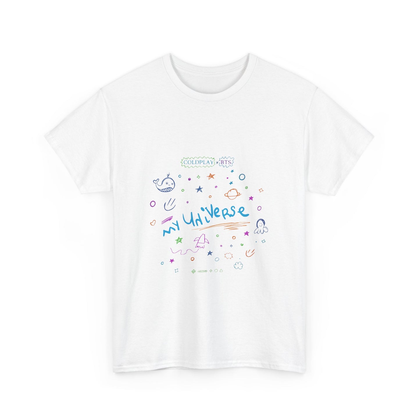 Neon Space Doodles Unisex Cotton Tee