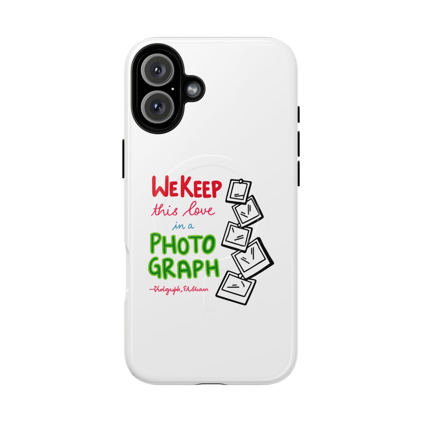 White Paw Print Tough Magnetic case