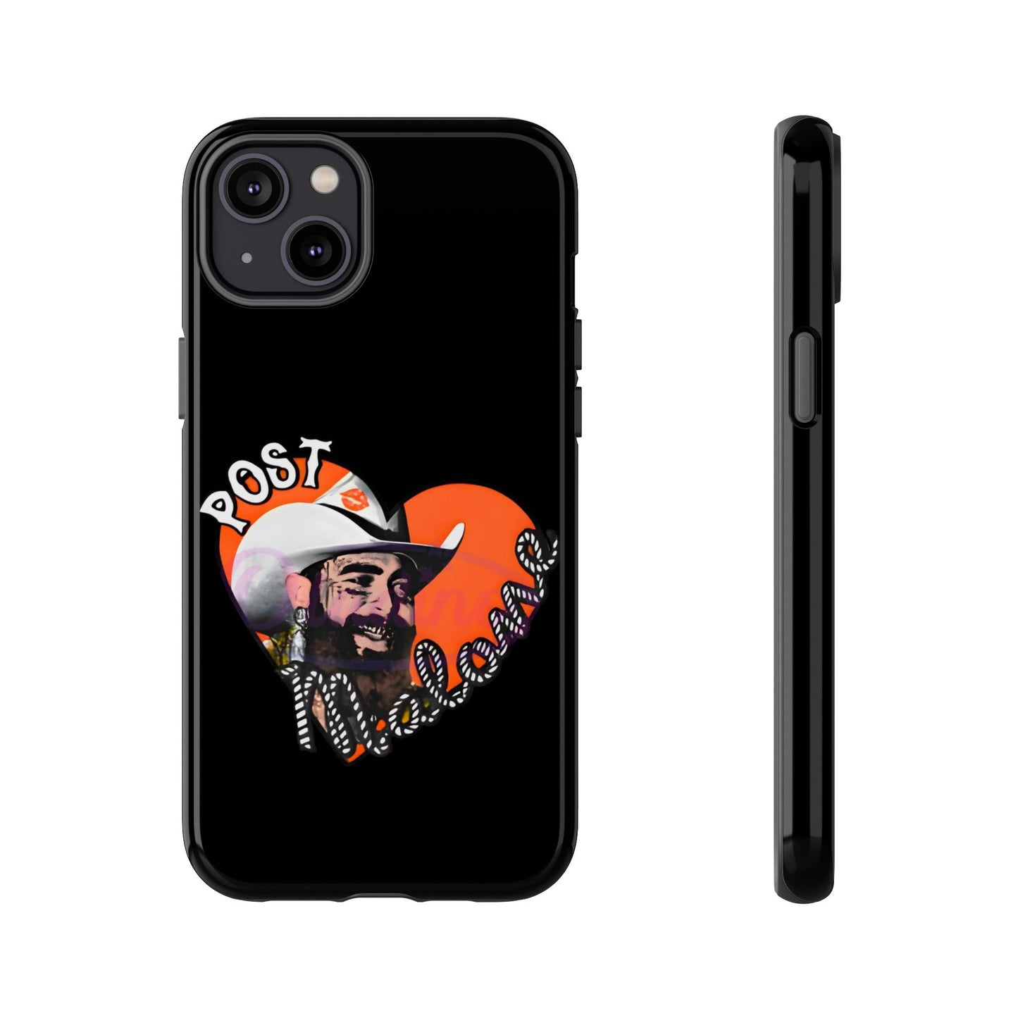 Tough iPhone Case (12–16 Pro Max) – Post Malone Heart Design