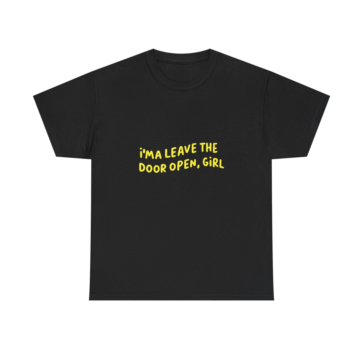 Open Vibes Yellow Script Unisex Heavy cotton Tee