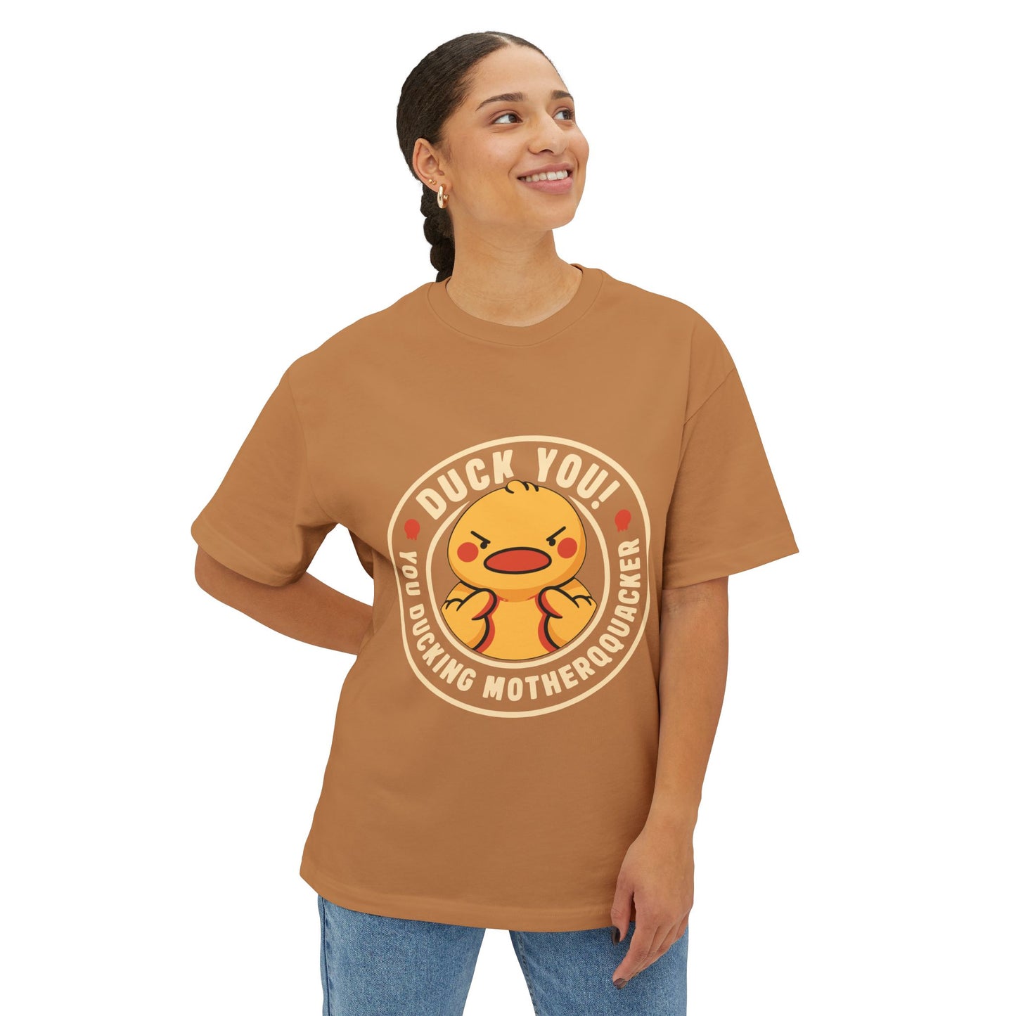 Oversized boxy Tee – Snazzy Duck Edition