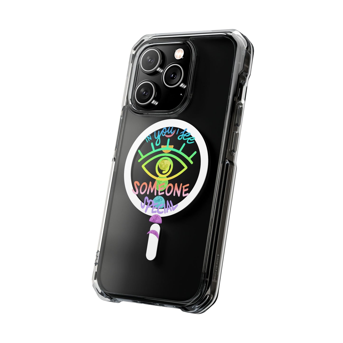 Rainbow Lunar Phases Magnetic Clear Impact case