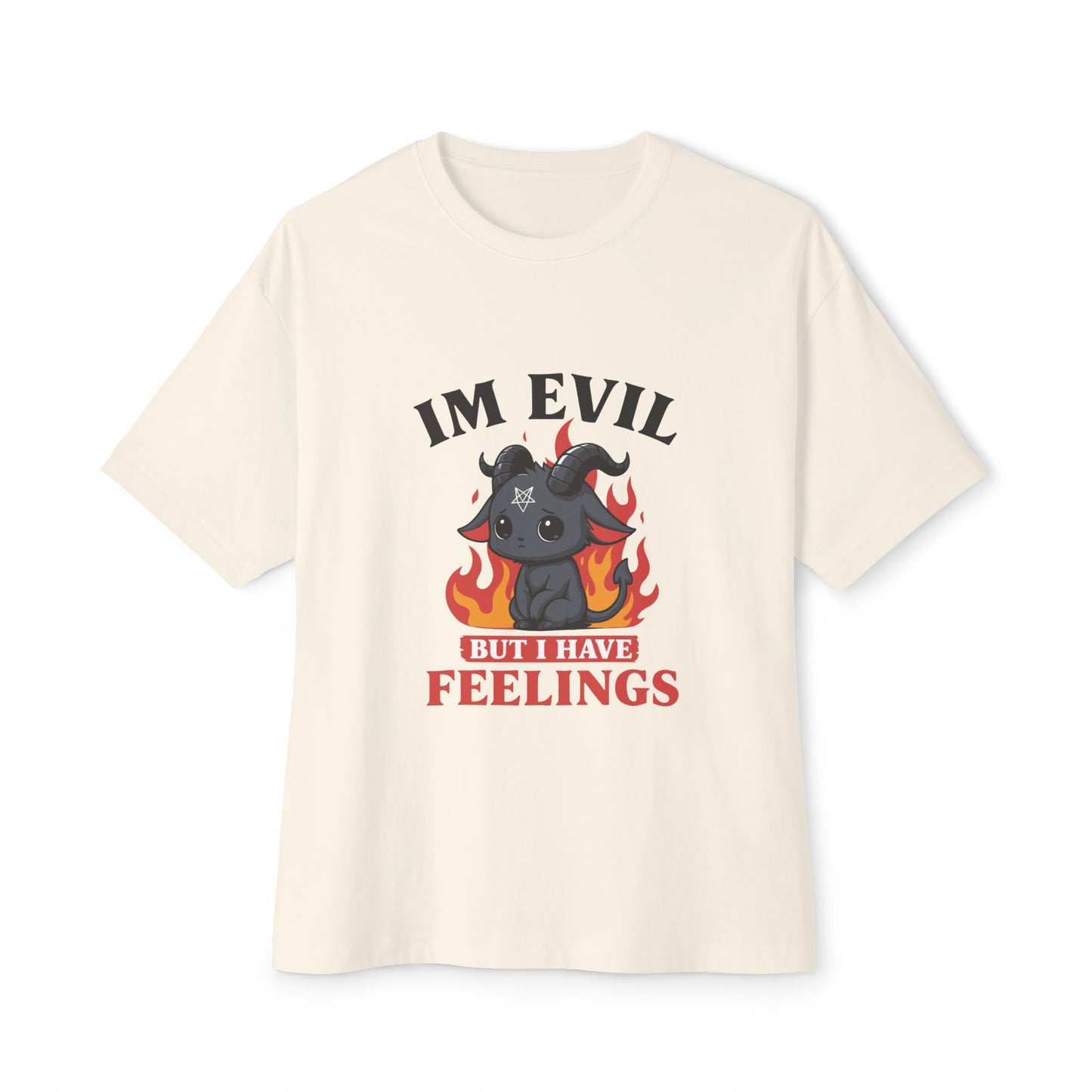 Oversized boxy Tee – Snazzy Evil Edition