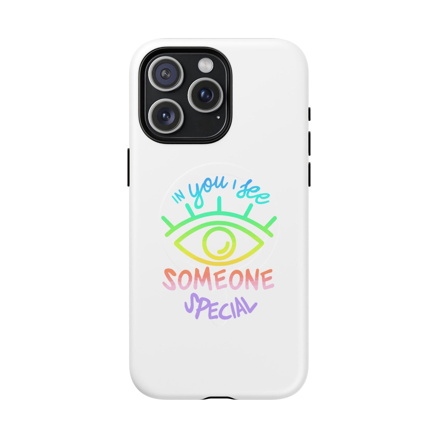Vibrant Eye and Text Tough Magnetic Case