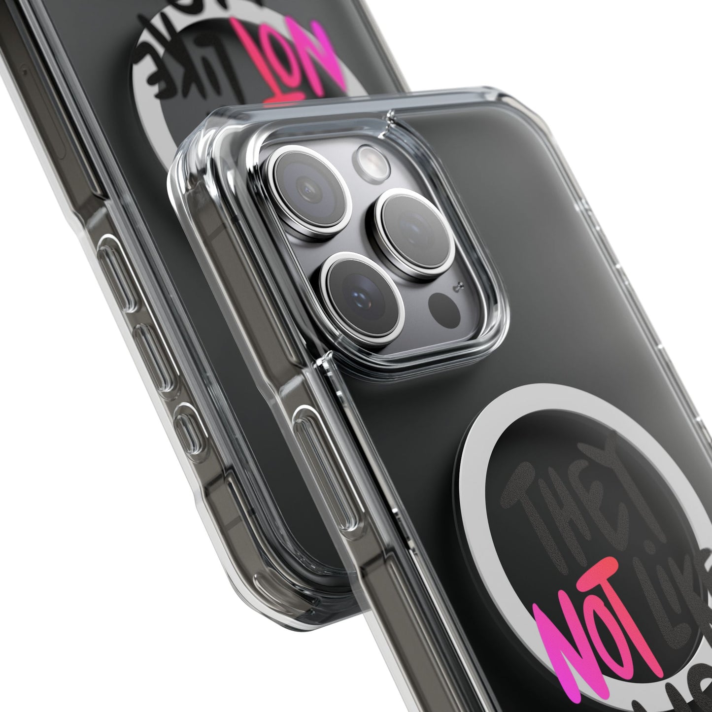 Bold “NOT” Statement Magnetic Clear Impact case
