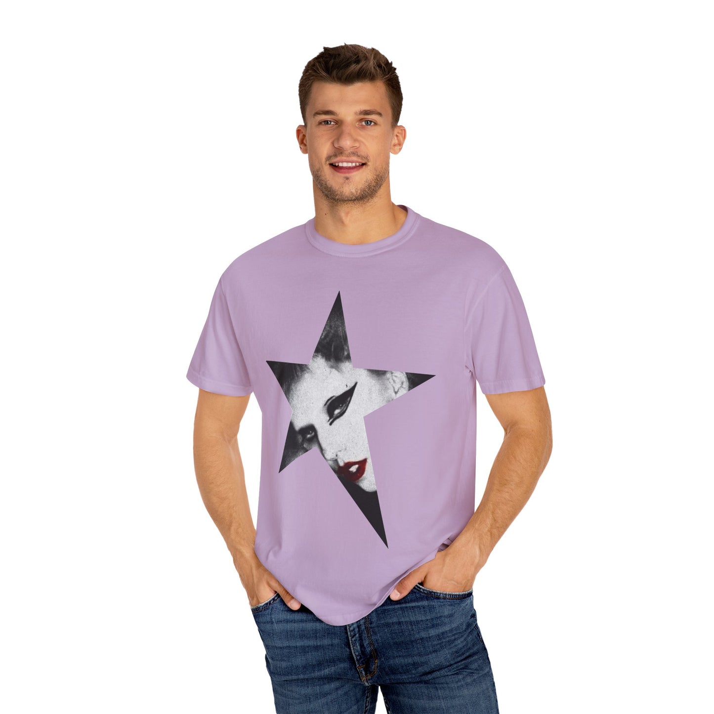 Born This Way Star Face-Unisex Dyed Tshirt