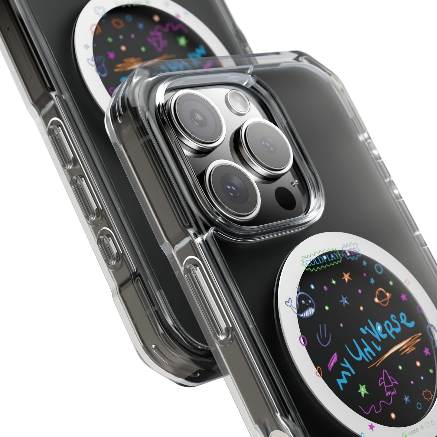 Neon Space Doodles Magnetic Clear Impact case