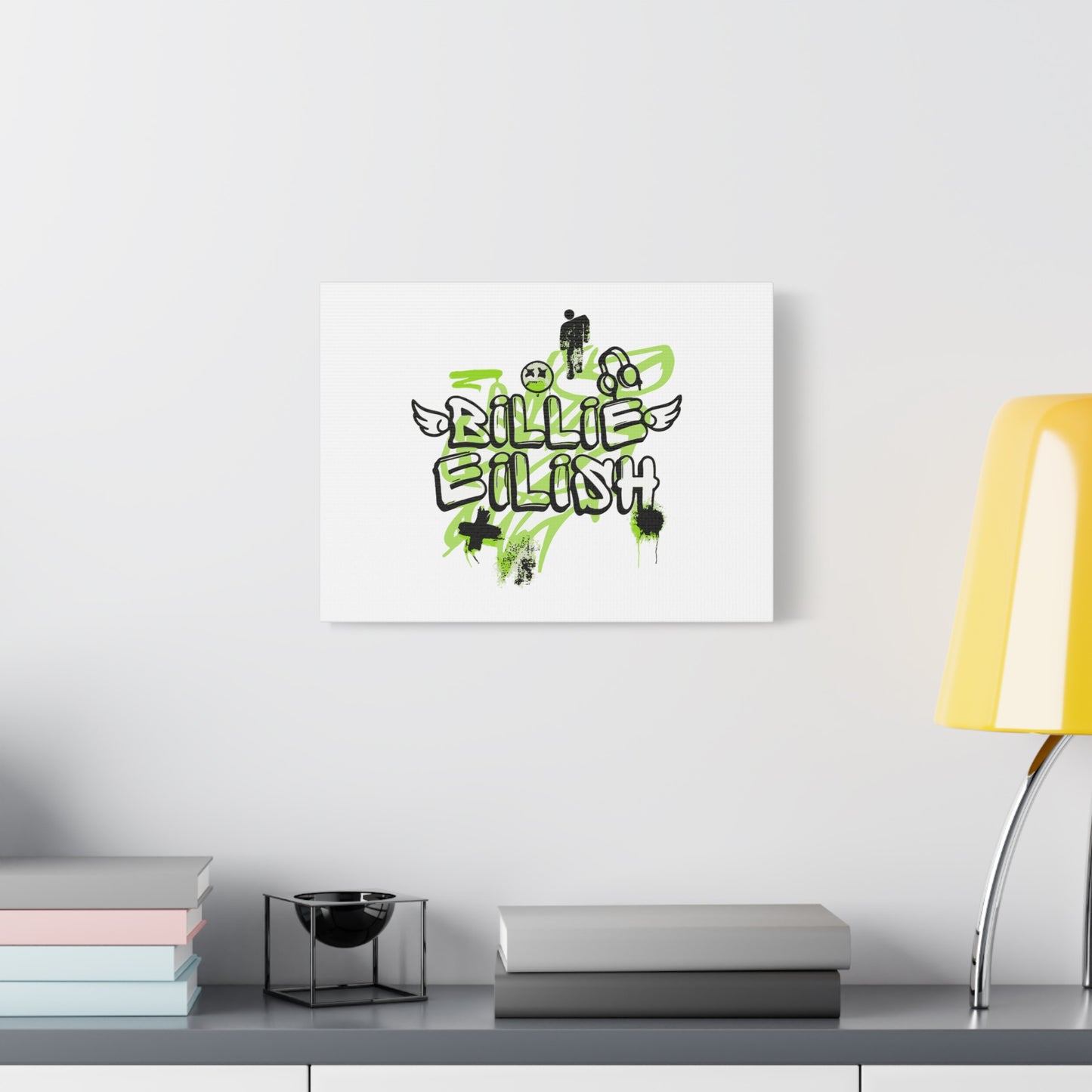 Grunge Angel Graffiti Matte Canvas