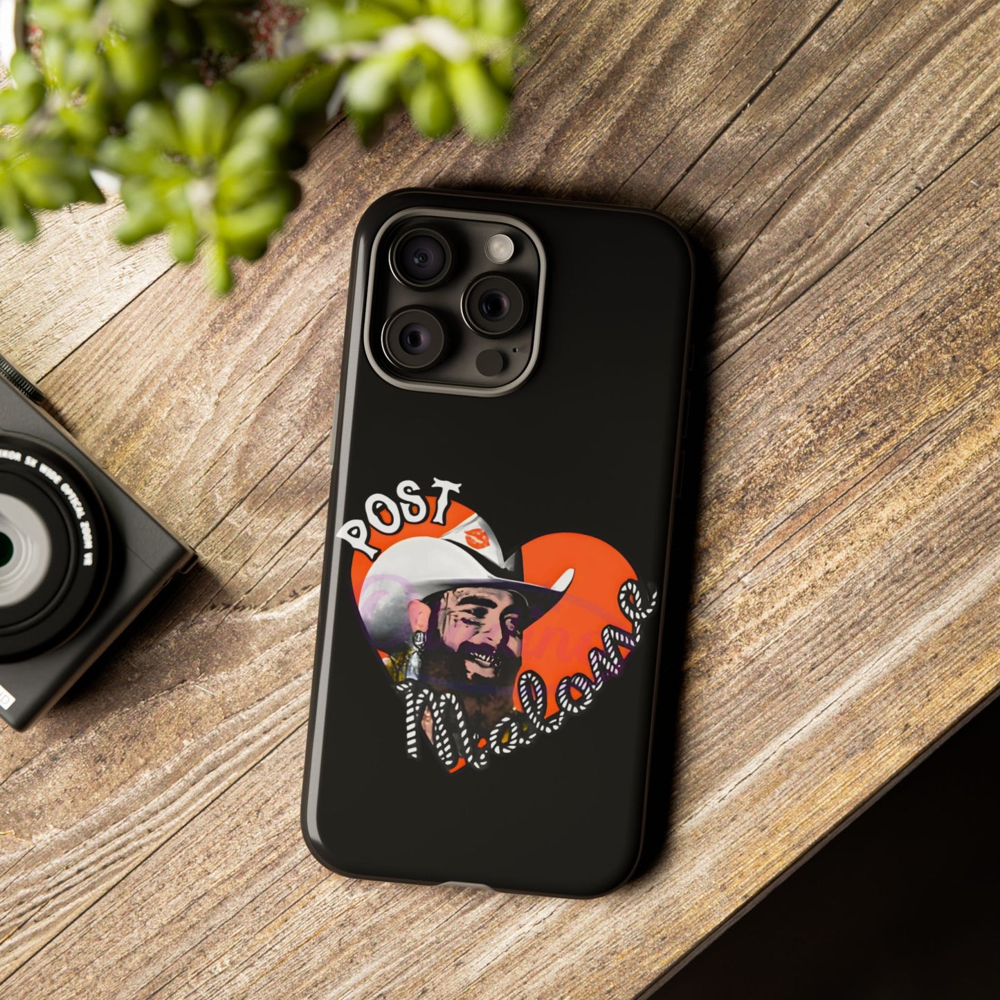 Tough iPhone Case (12–16 Pro Max) – Post Malone Heart Design