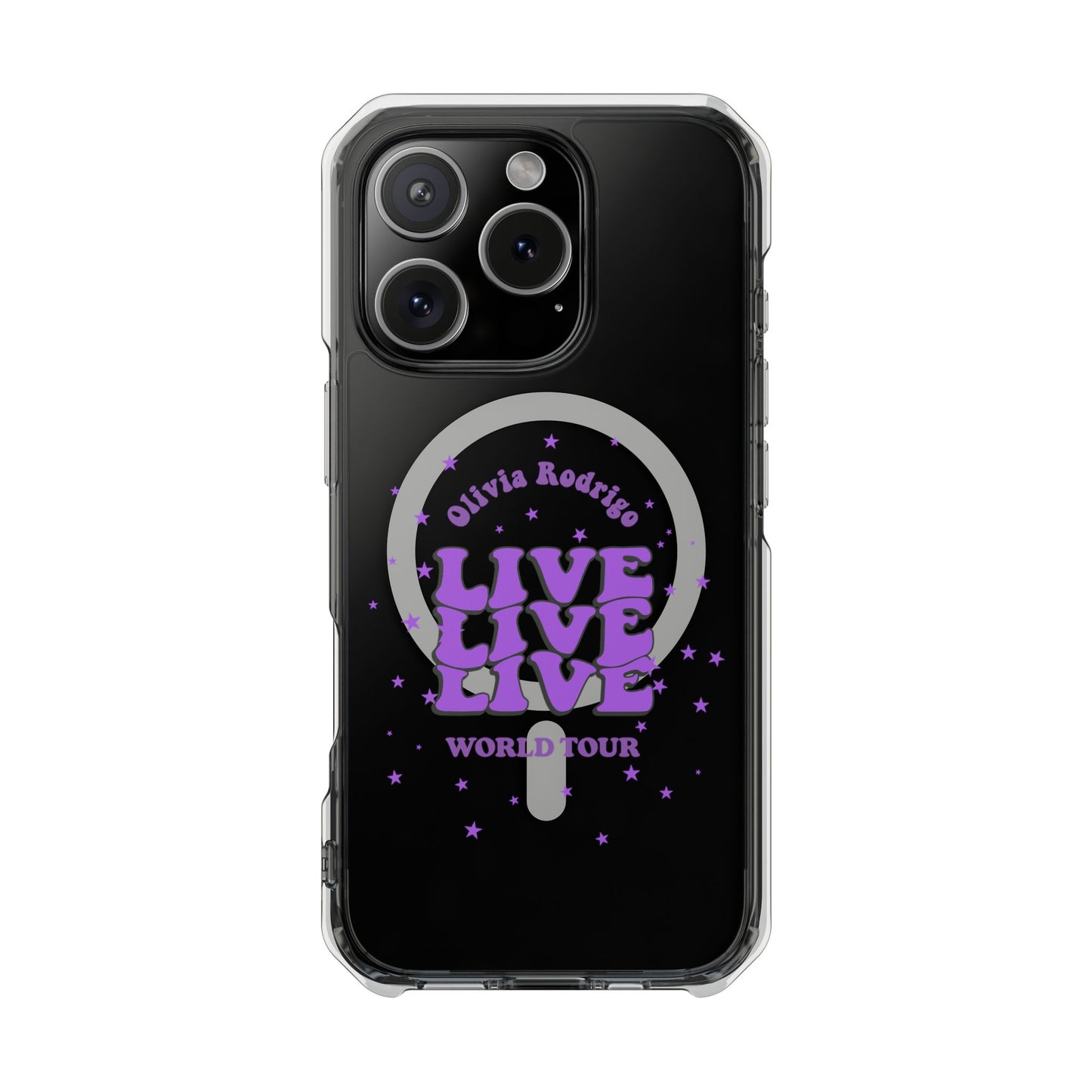 Olivia Rodrigo Live World Tour Magnetic Clear Impact Case