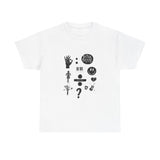 Ocean Wave with Heart Outline Unisex Heavy Cotton Tee