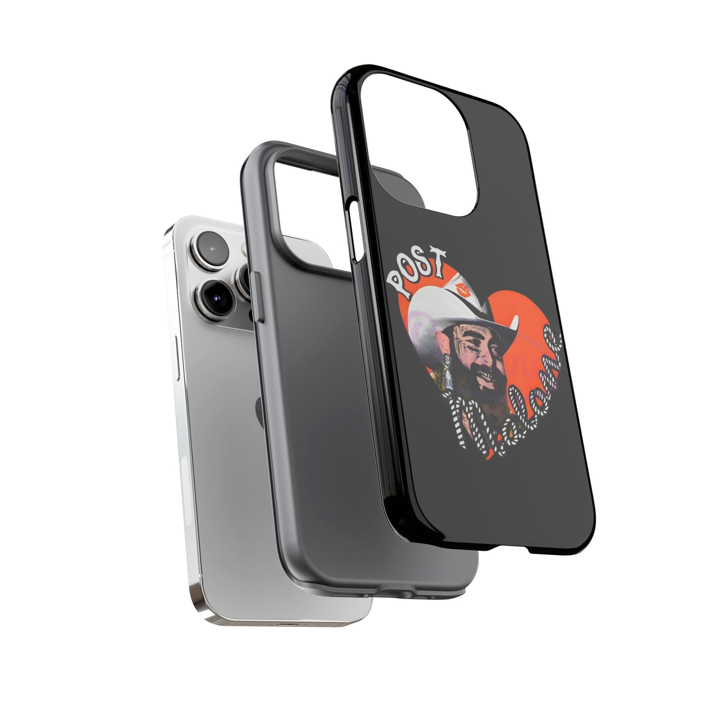Tough iPhone Case (12–16 Pro Max) – Post Malone Heart Design