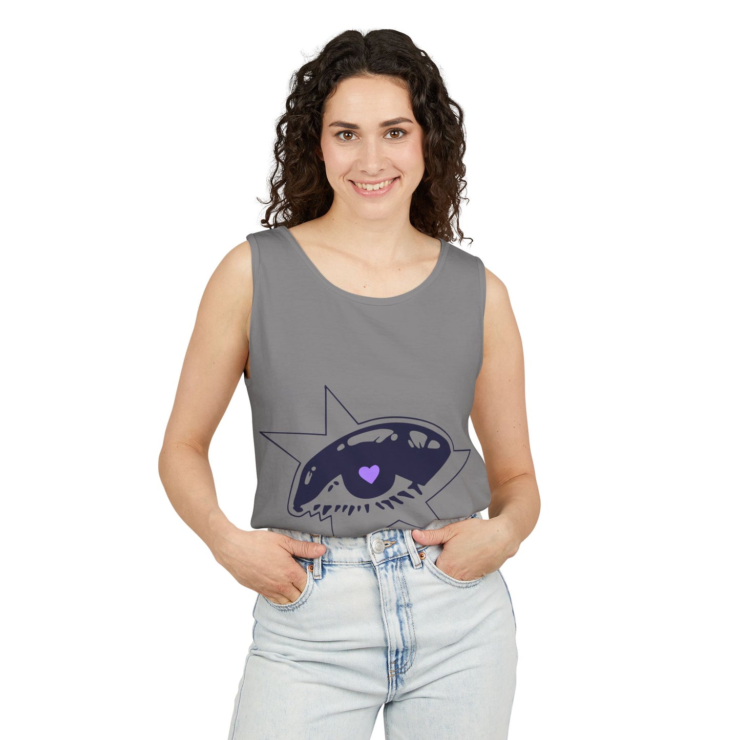 Purple Starry Eye-Dyed Tank Top