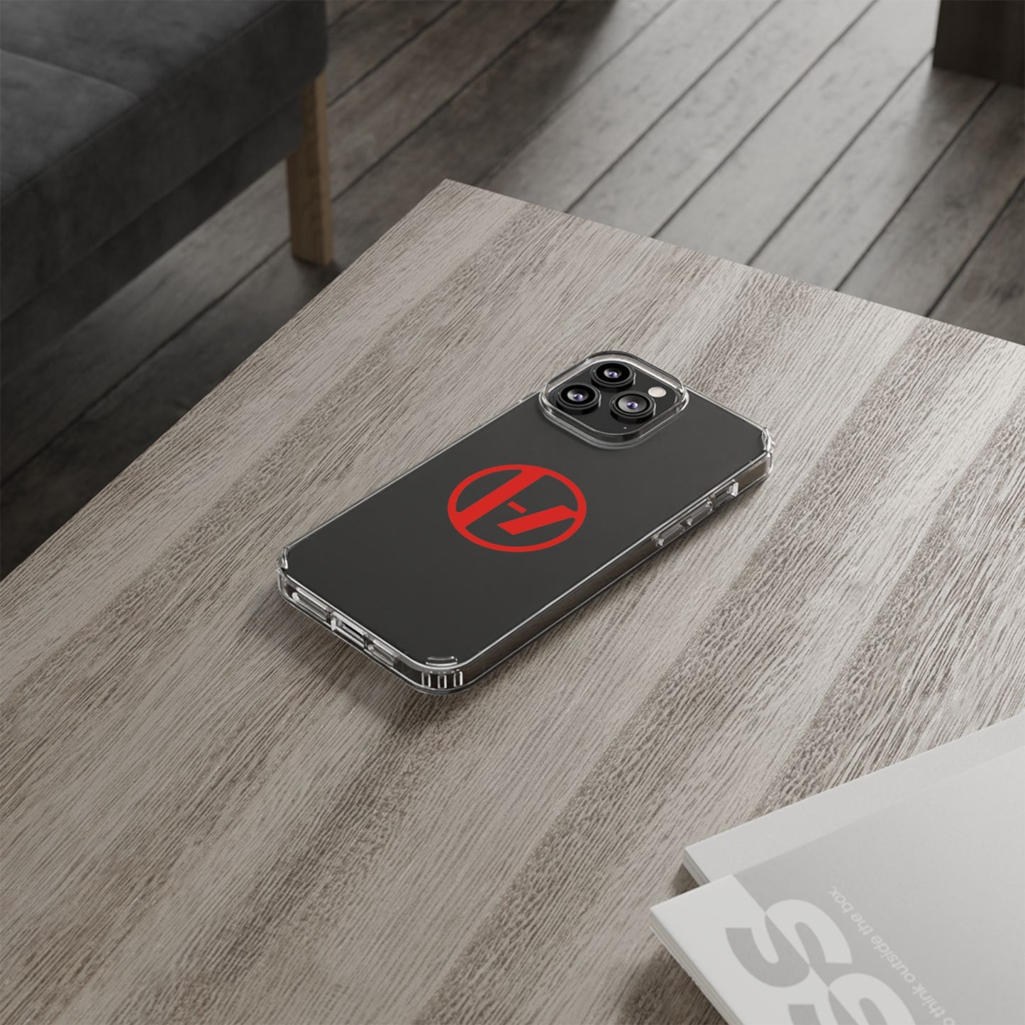 Crimson Orbit Clear Case