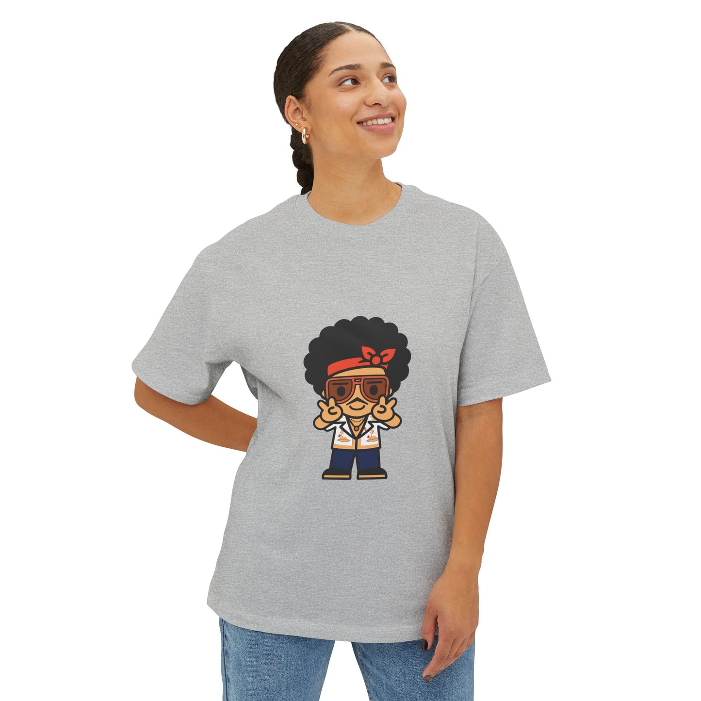 Afro Disco Mood Unisex Oversized Boxy Tee