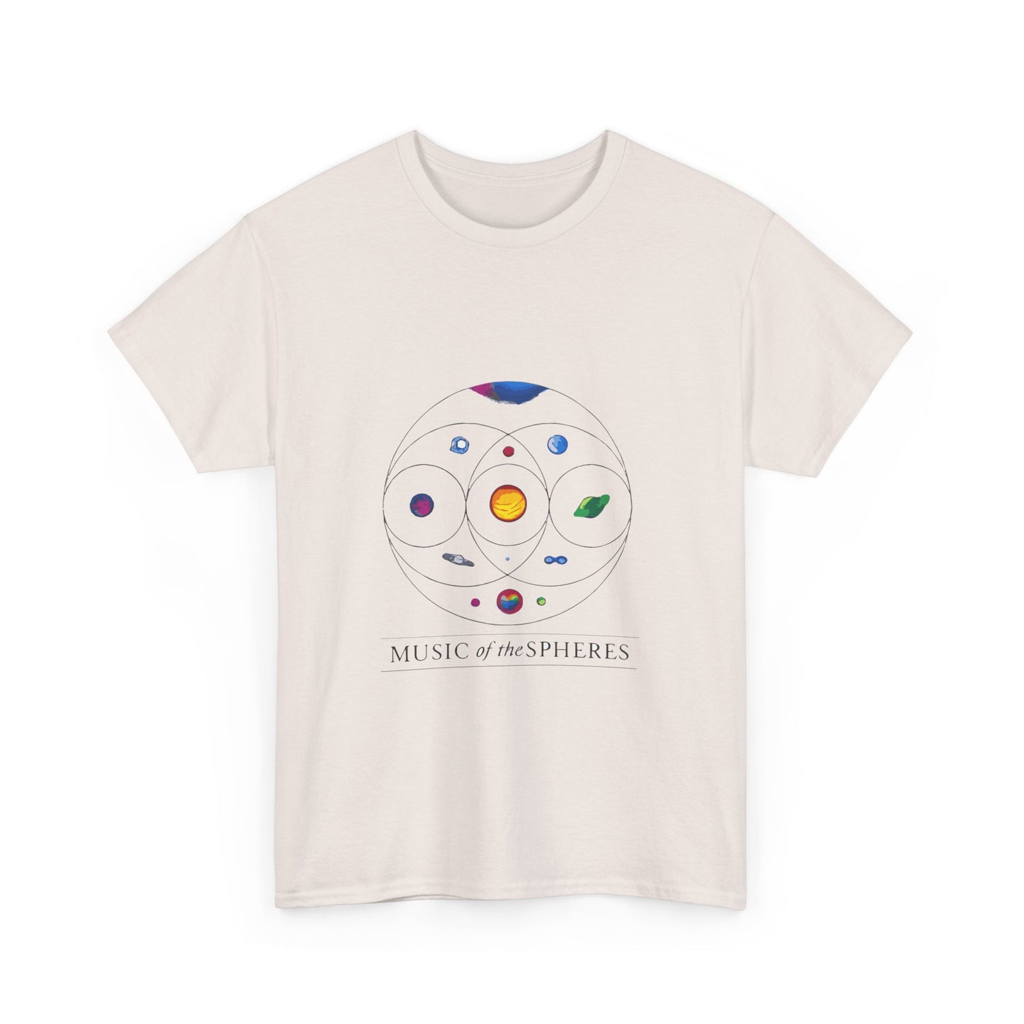 Colorful Planetary Orbit Diagram Unisex Cotton Tee