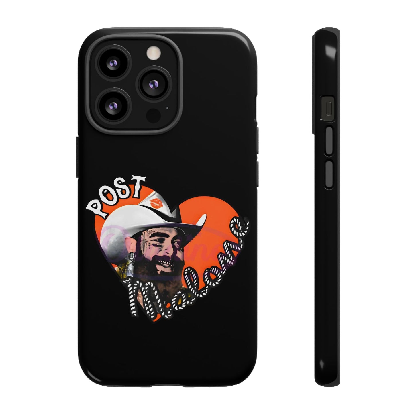 Tough iPhone Case (12–16 Pro Max) – Post Malone Heart Design
