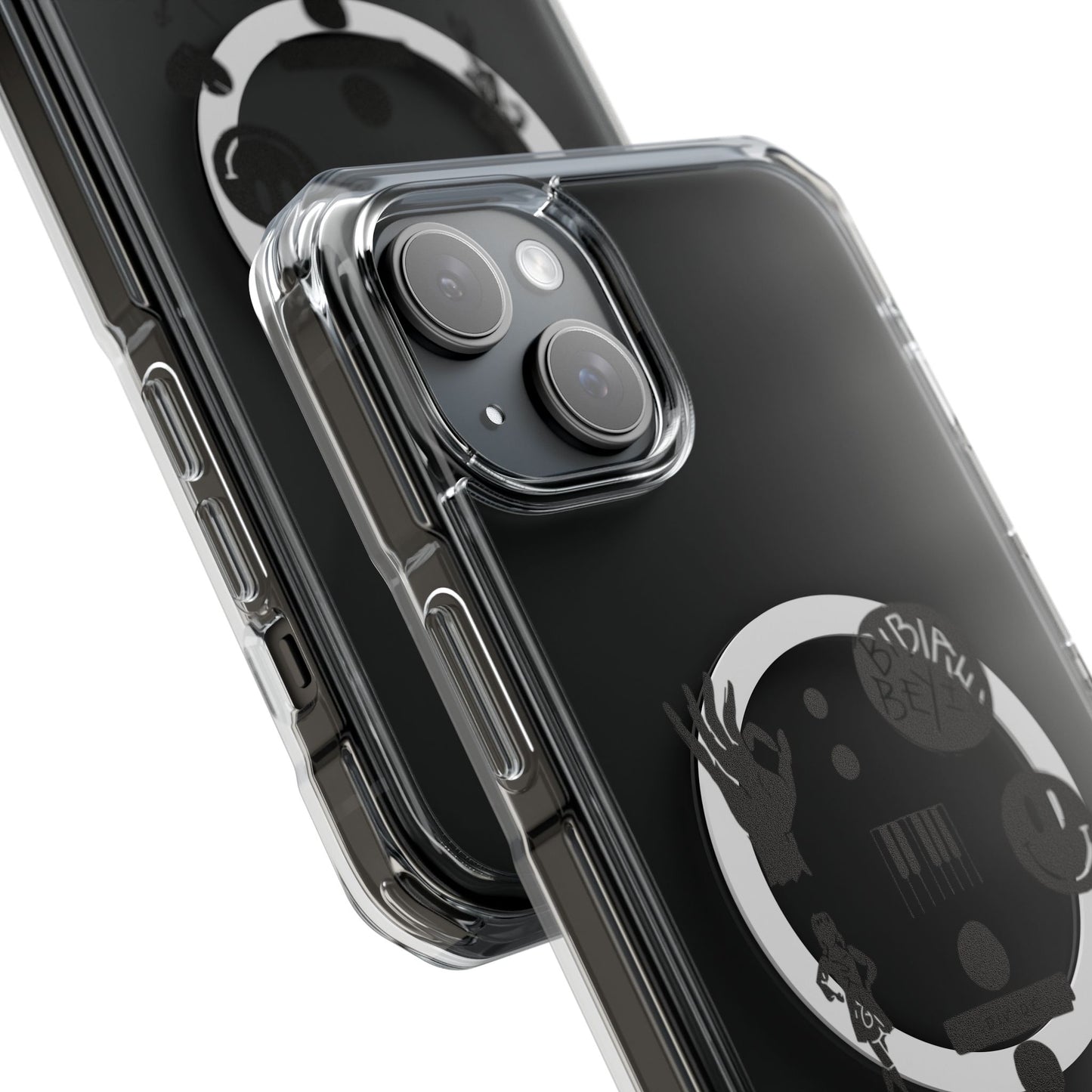 Ocean Wave with Heart Outline Magnetic Clear Impact Case