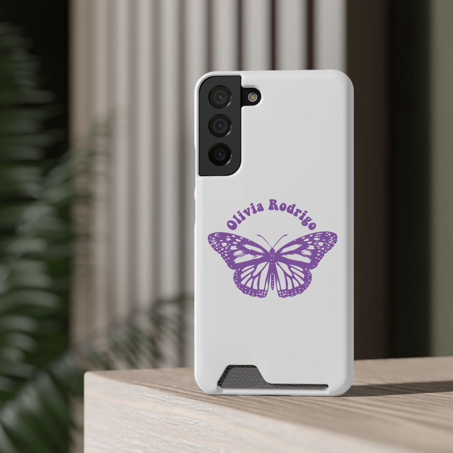 Phone Case + Card Holder For Samsung S21 to S22 – Olivia Rodrigo With Butterfly | Edition