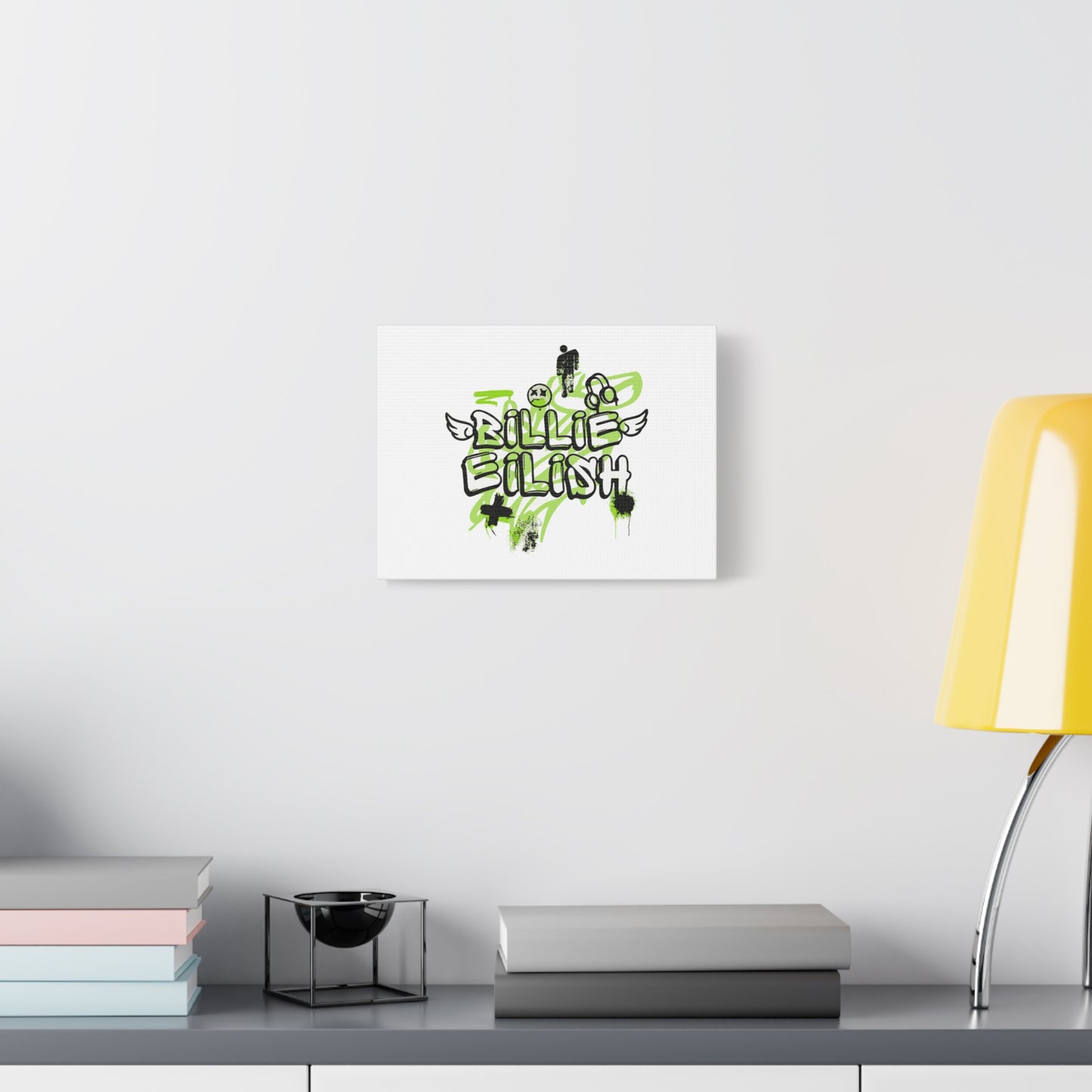 Grunge Angel Graffiti Matte Canvas