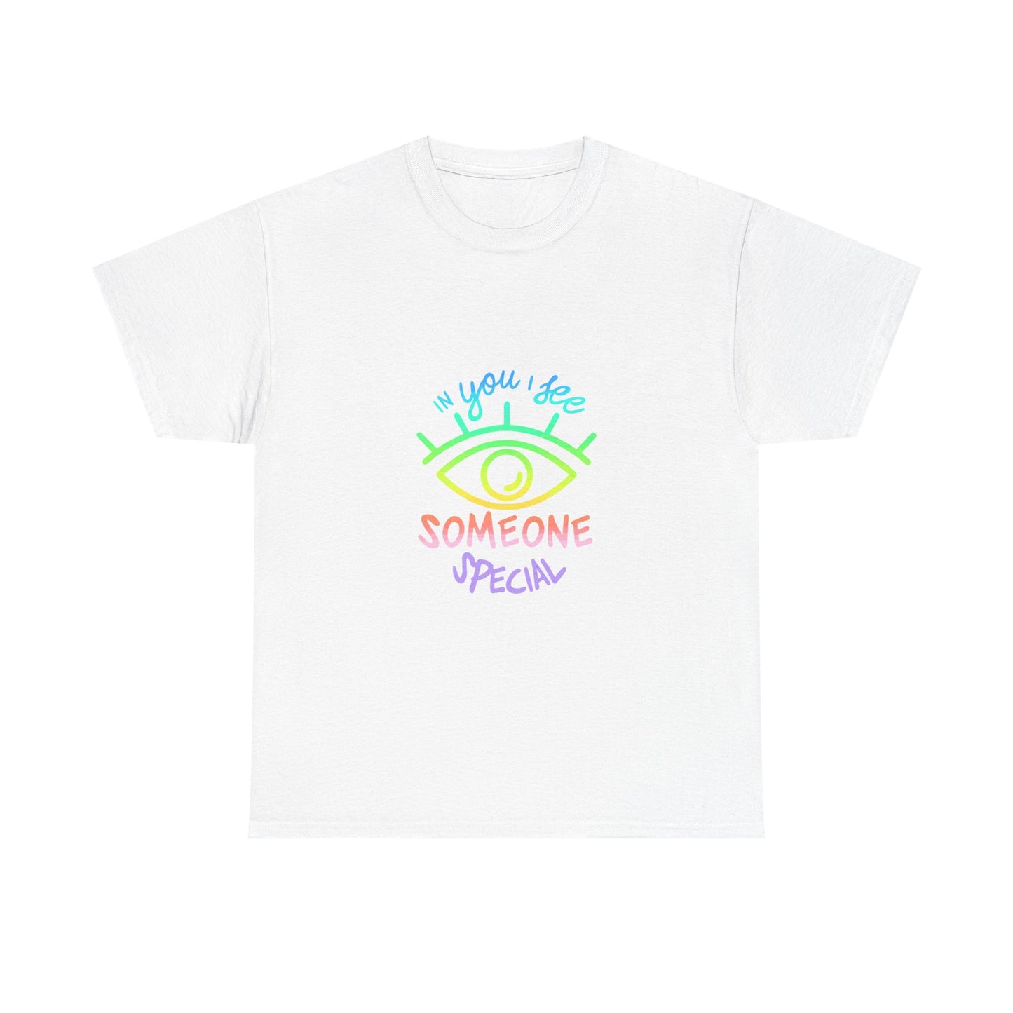 Vibrant Eye and Text Unisex Cotton Tee