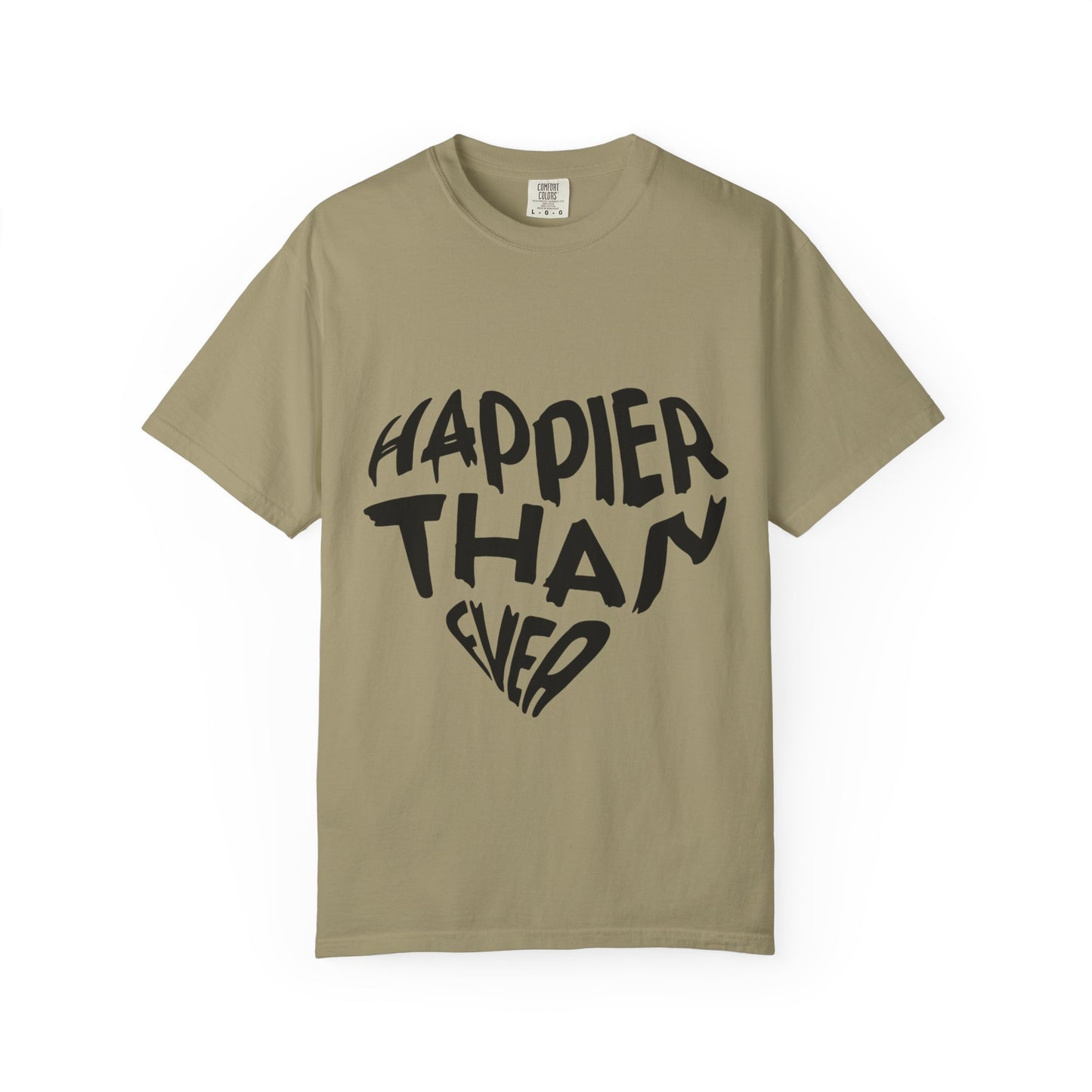 Happier Heart Lettering Unisex Dyed T-shirt